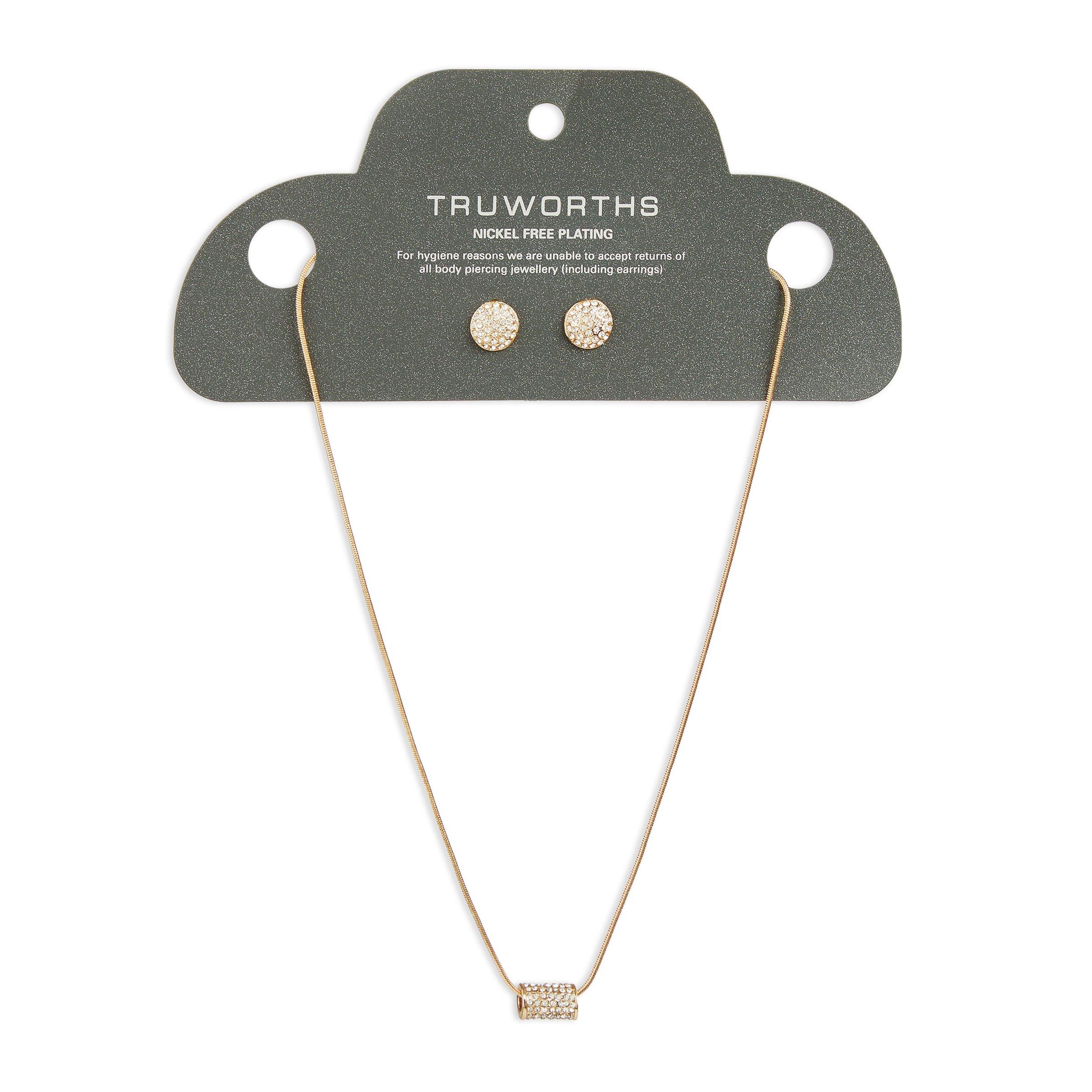 Gold Necklace and Earrings Set (3224755) | Truworths