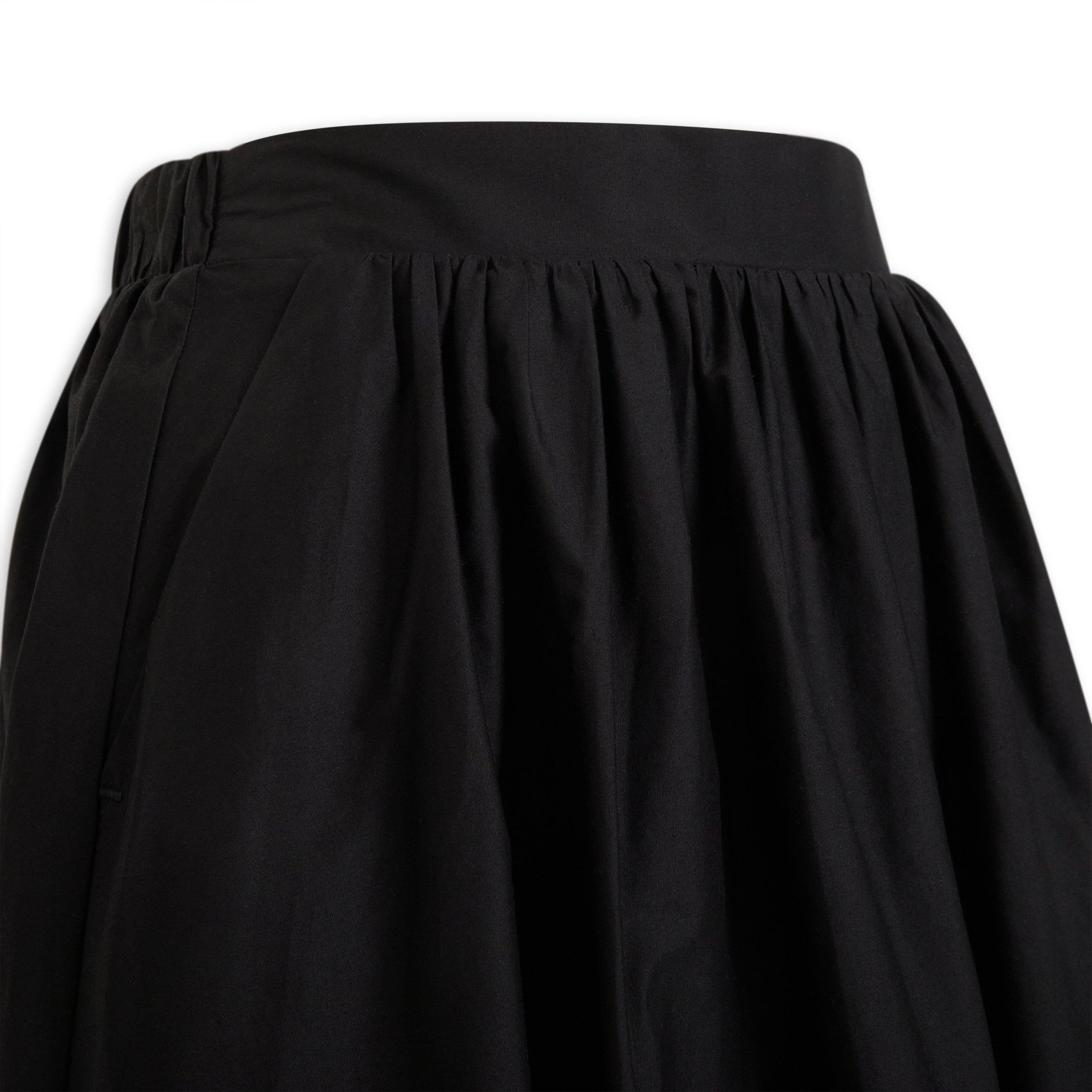 Black Poplin MIdi Skirt (3224777) | Identity