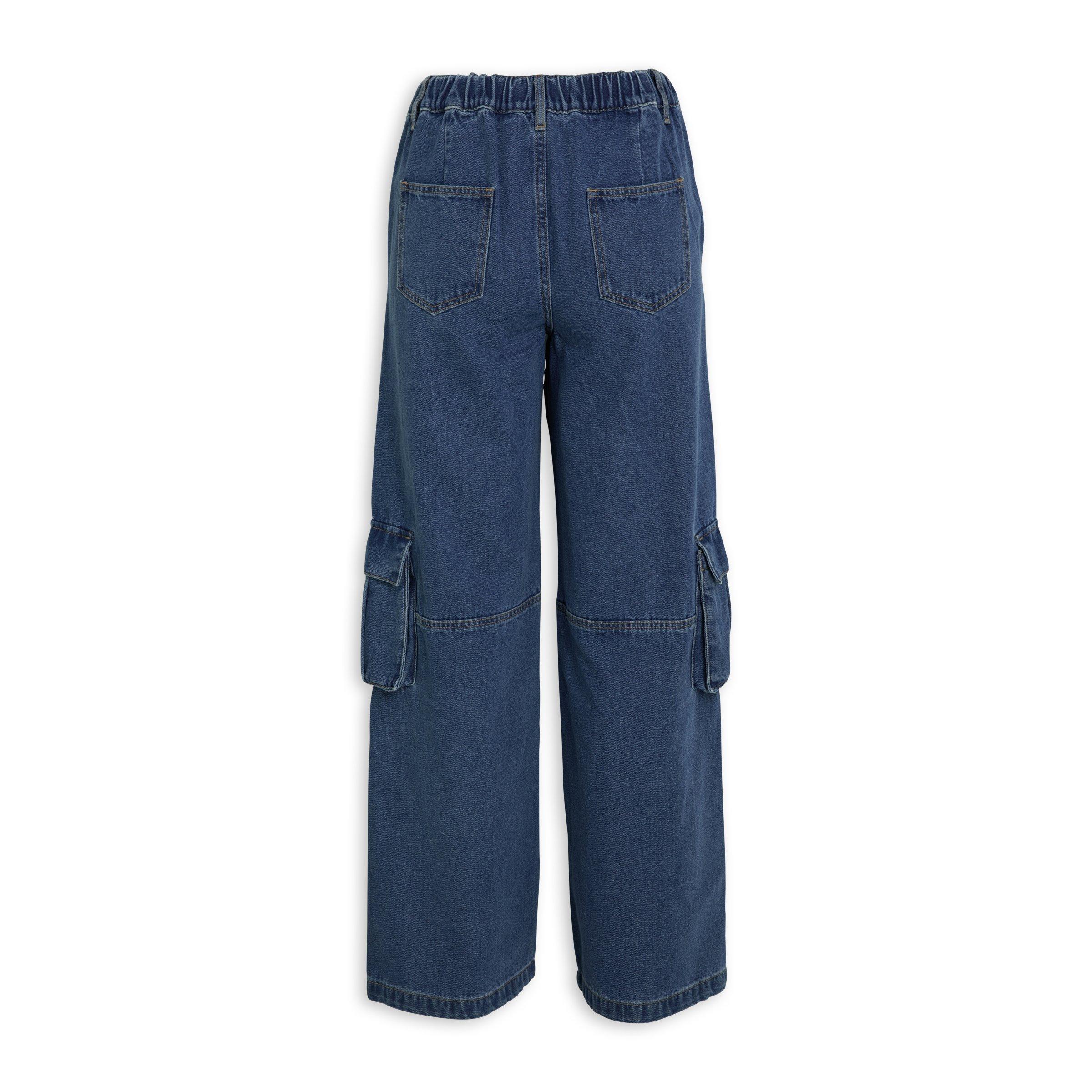 パンツ butcher products denim trousers Blue Mid Wash Wide Leg Utility Jeans (3224979) | Identity