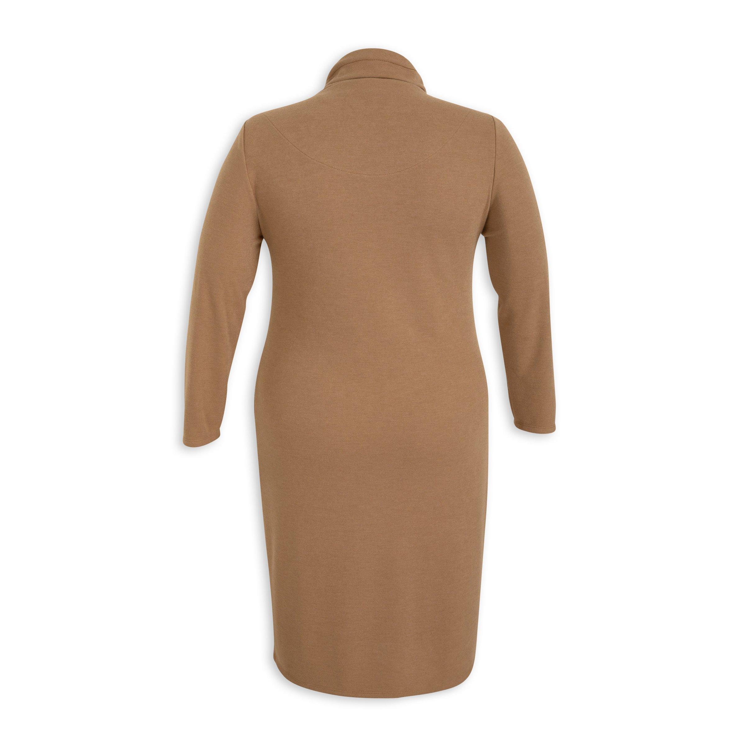 Tan Plus Size Bodycon Dress (3225049) | Zeta