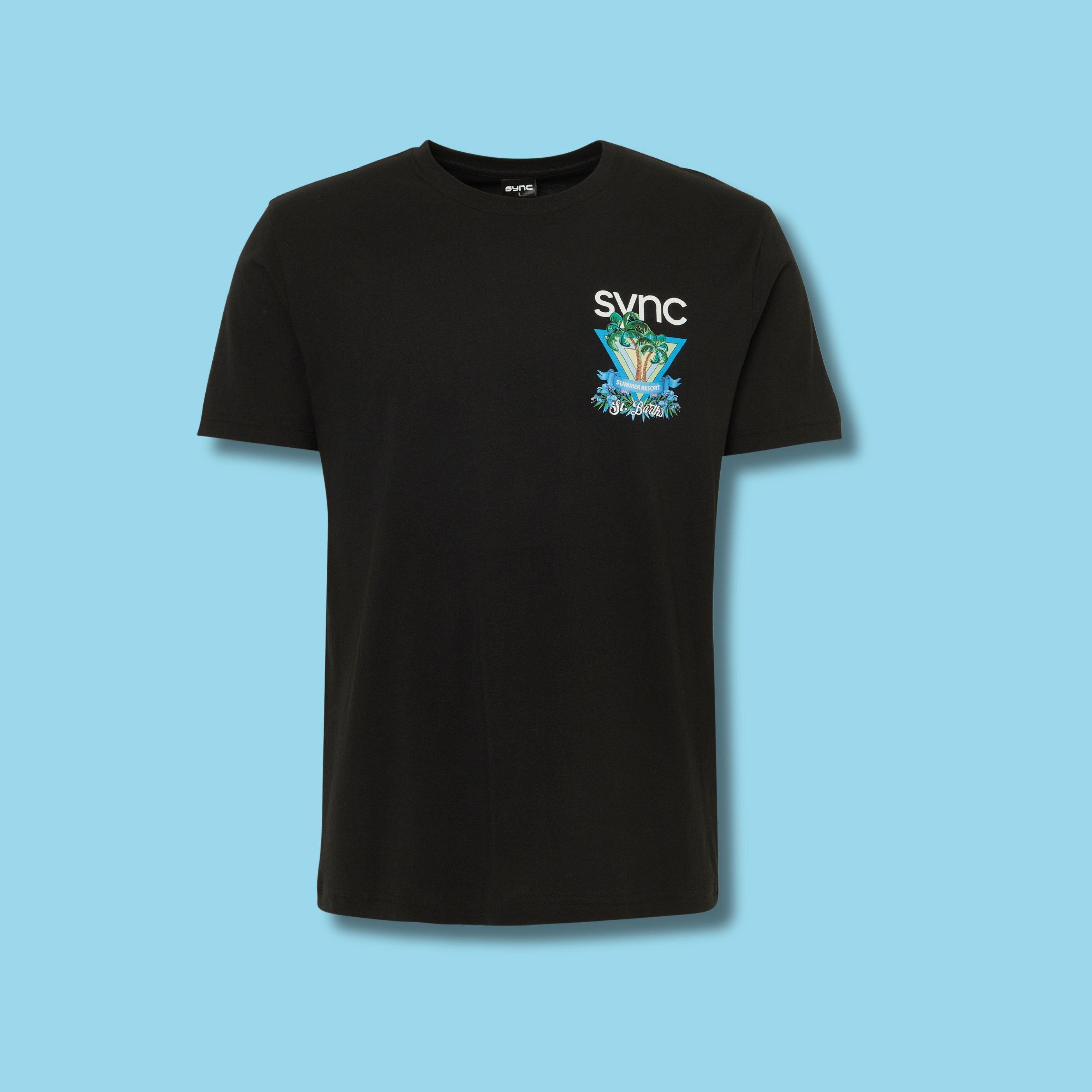 Black Back Print T-shirt (3225144) | Identity X Sync