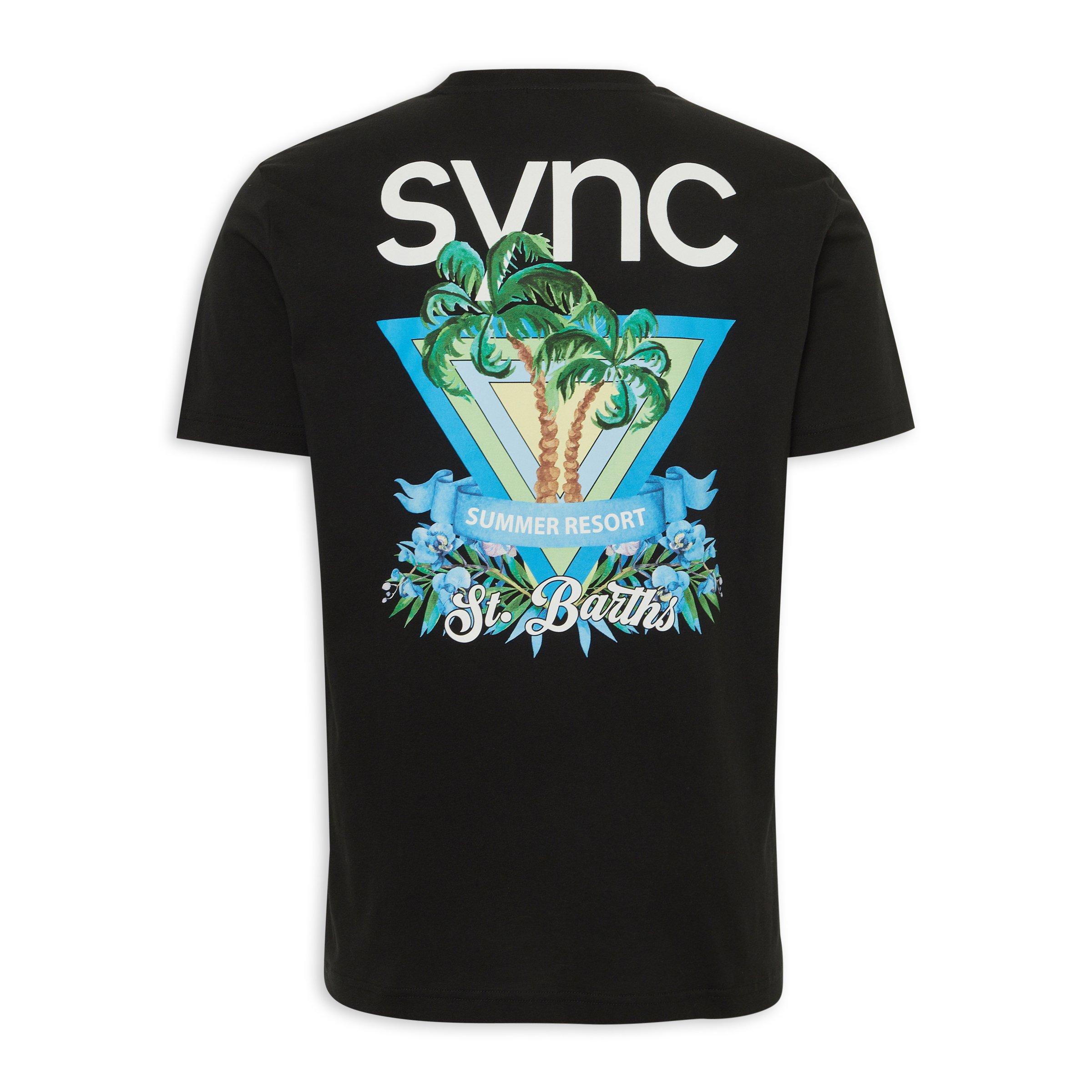 Black Back Print T-shirt (3225144) | Identity X Sync