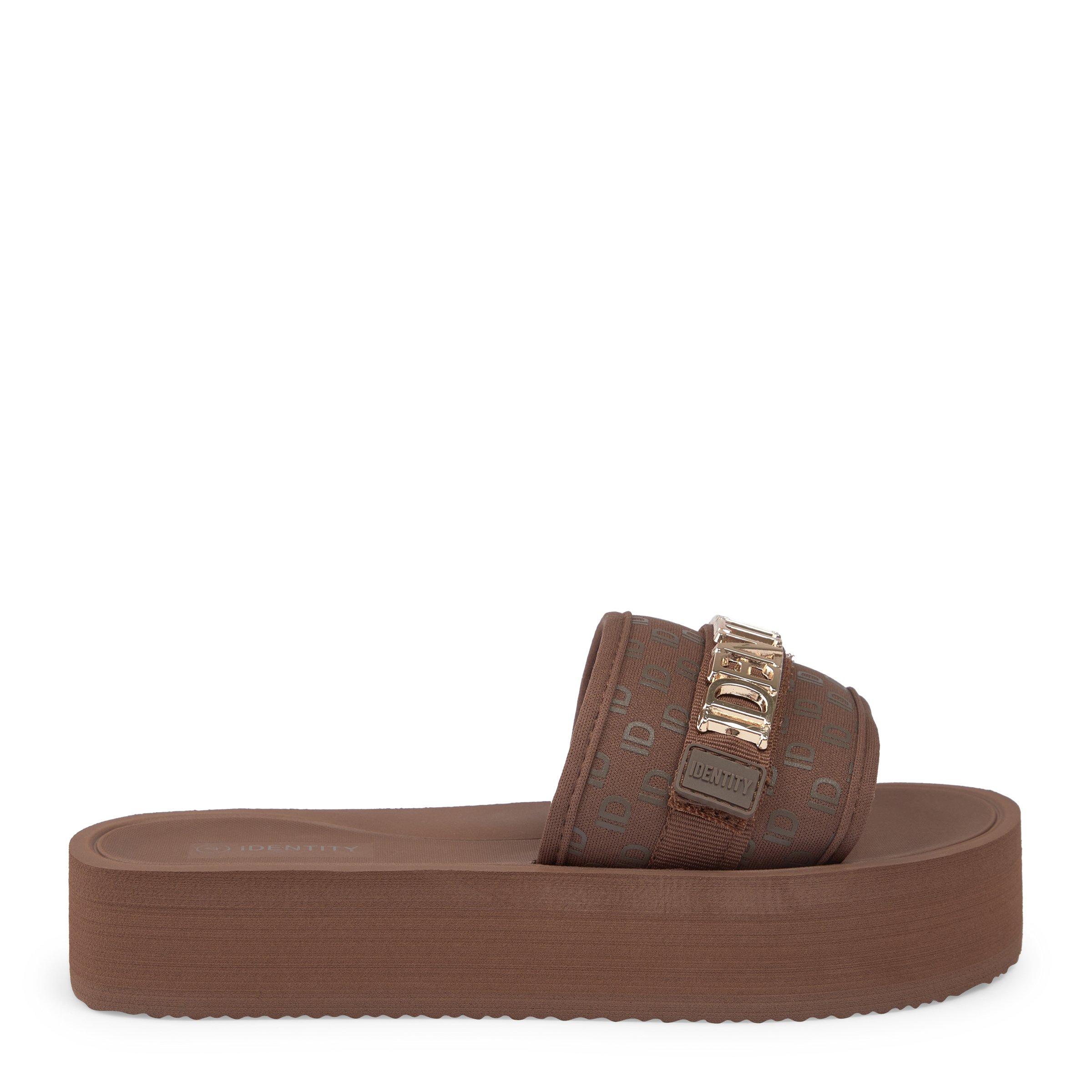 Brown Platform Mule Sandals (3225178) | Identity