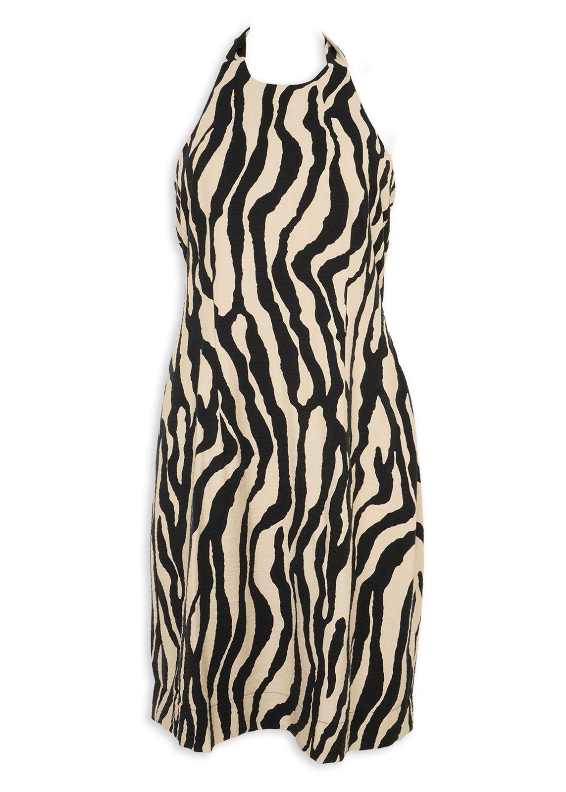 Zebra Print Halter Neck Dress (3225197) | Inwear