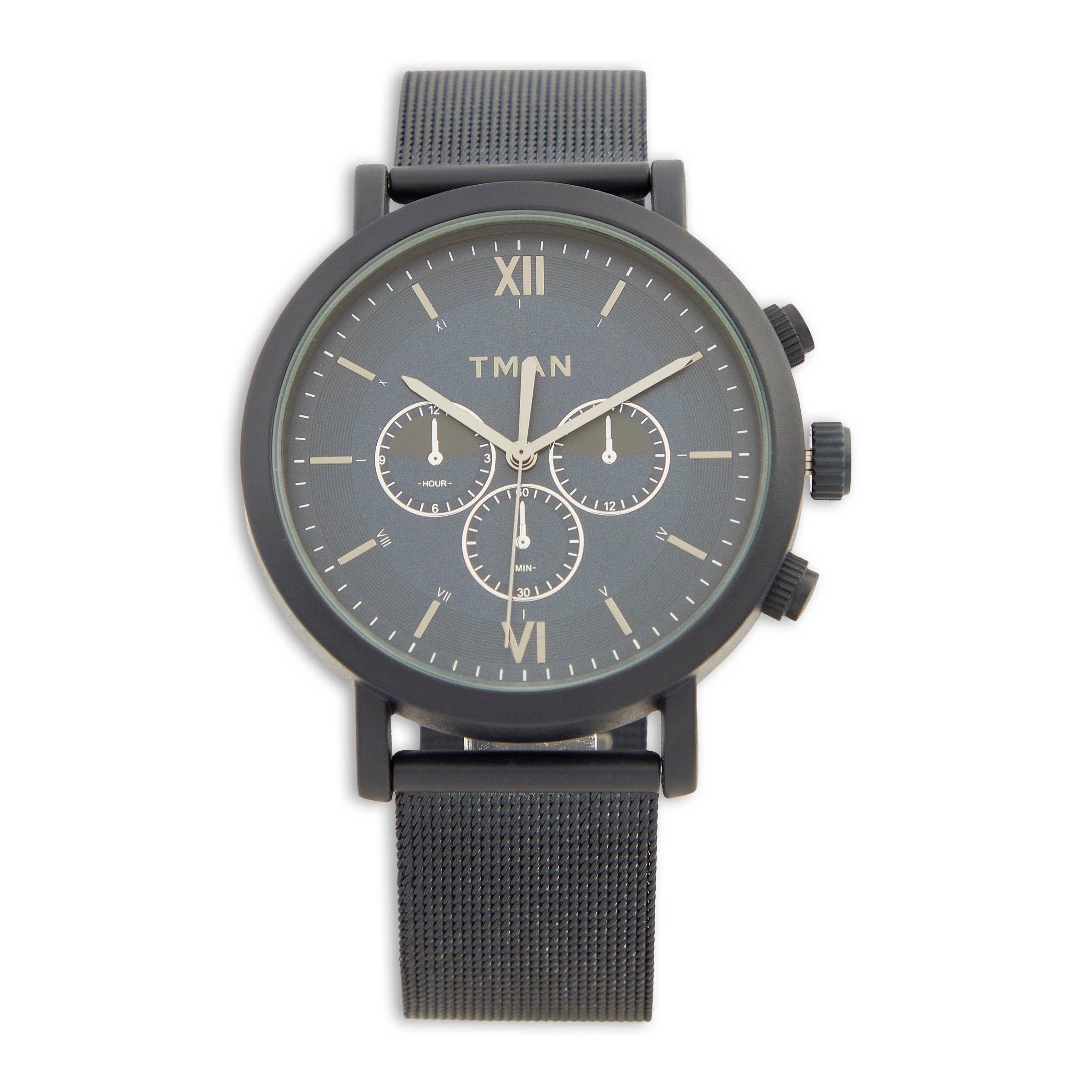 TMAN Blue Dial and Mesh Strap Watch (3225848) | Truworths Man