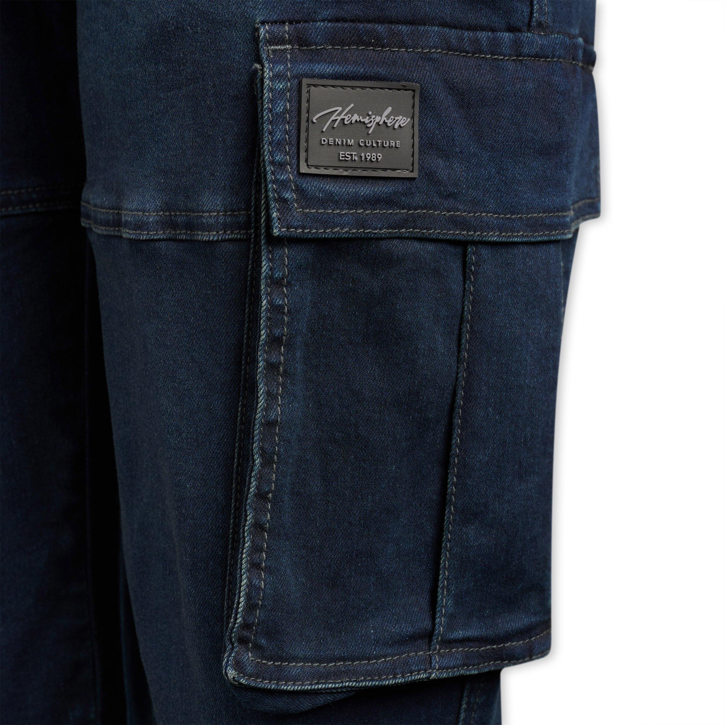 Blue and Black Denim Utility Shorts (3226186) | Hemisphere