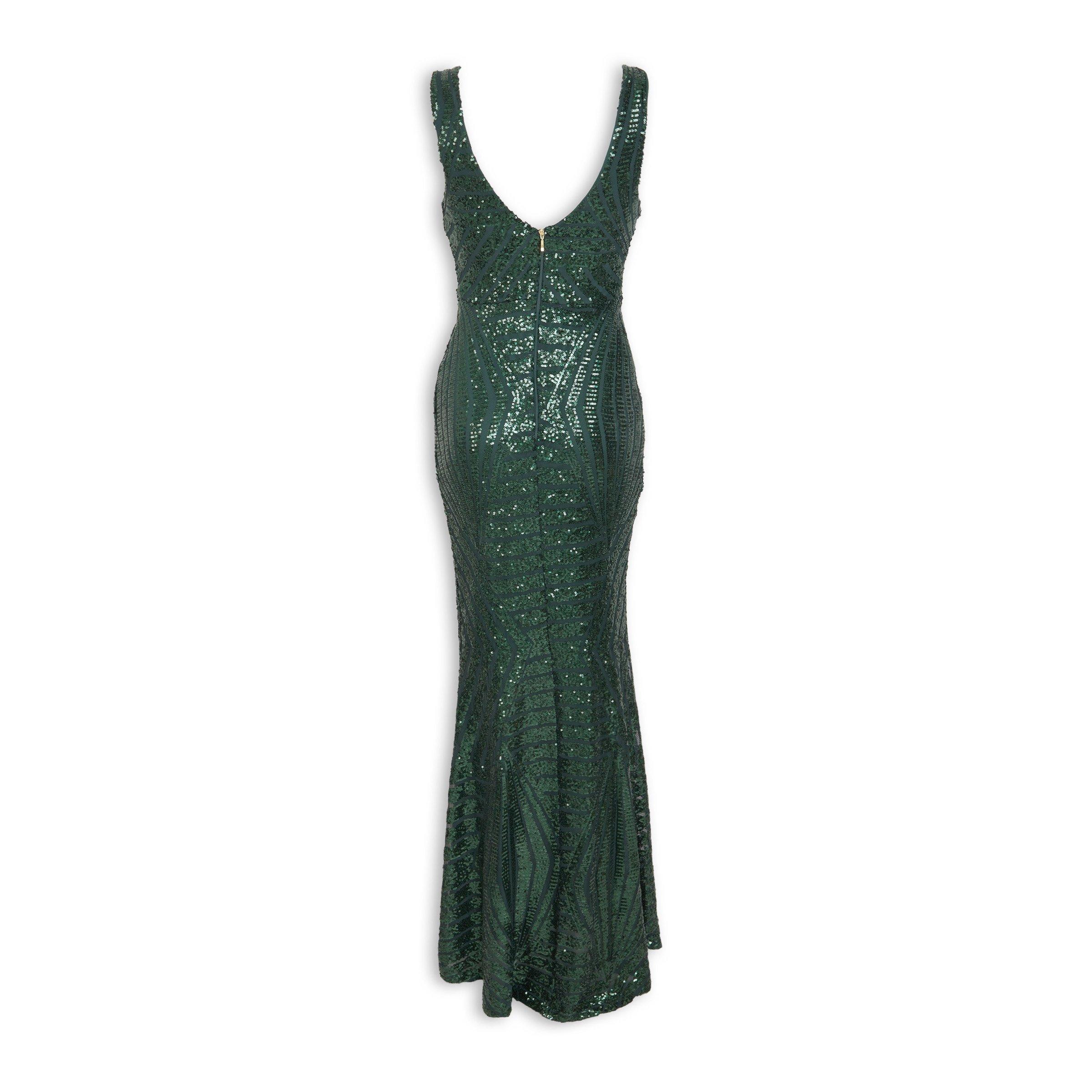 slim fit dress slacks Sail to Sable x Style Charade Charlotte Sequin Dress in Emerald Small