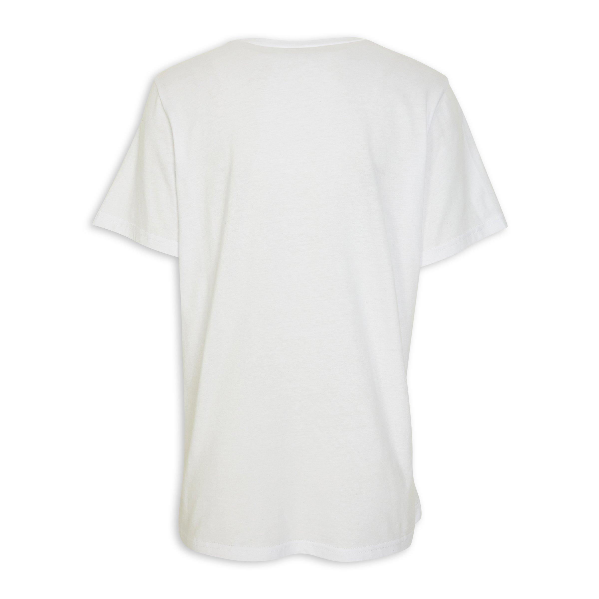 White Oversized Graphic T-shirt (3226513) | Identity
