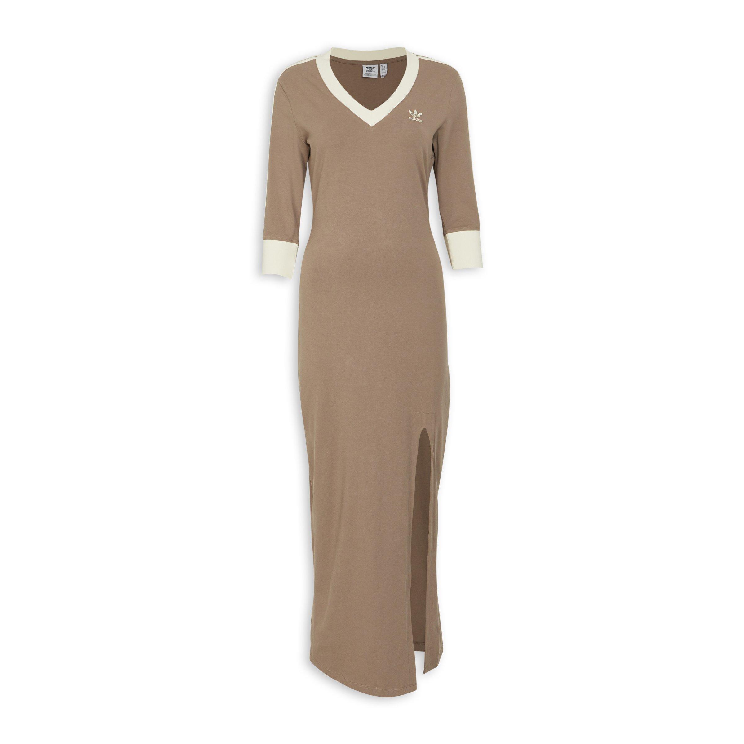 トシ Beige V-Neck Dress (3226713) | Adidas