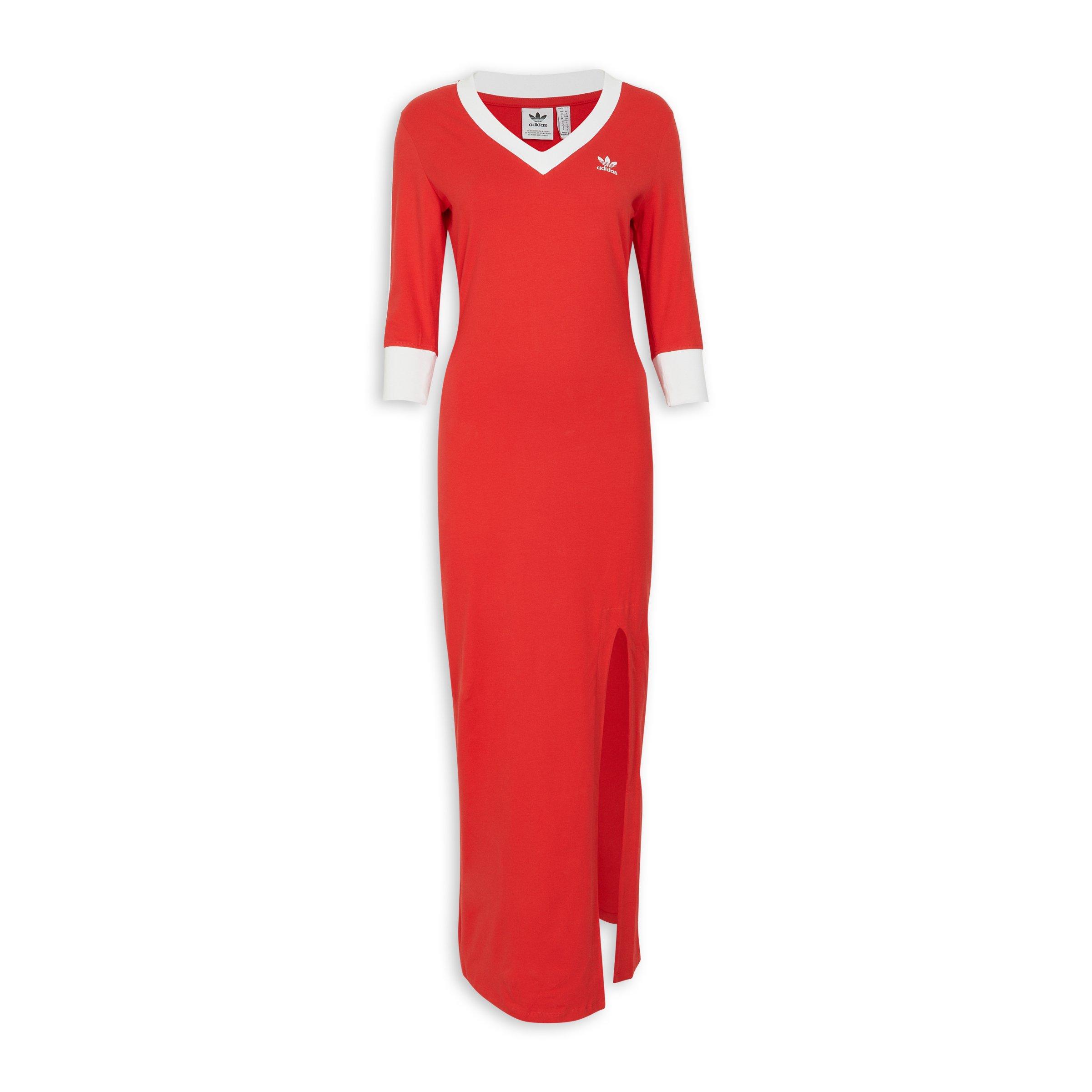 Red V-Neck Dress (3226715) | Adidas