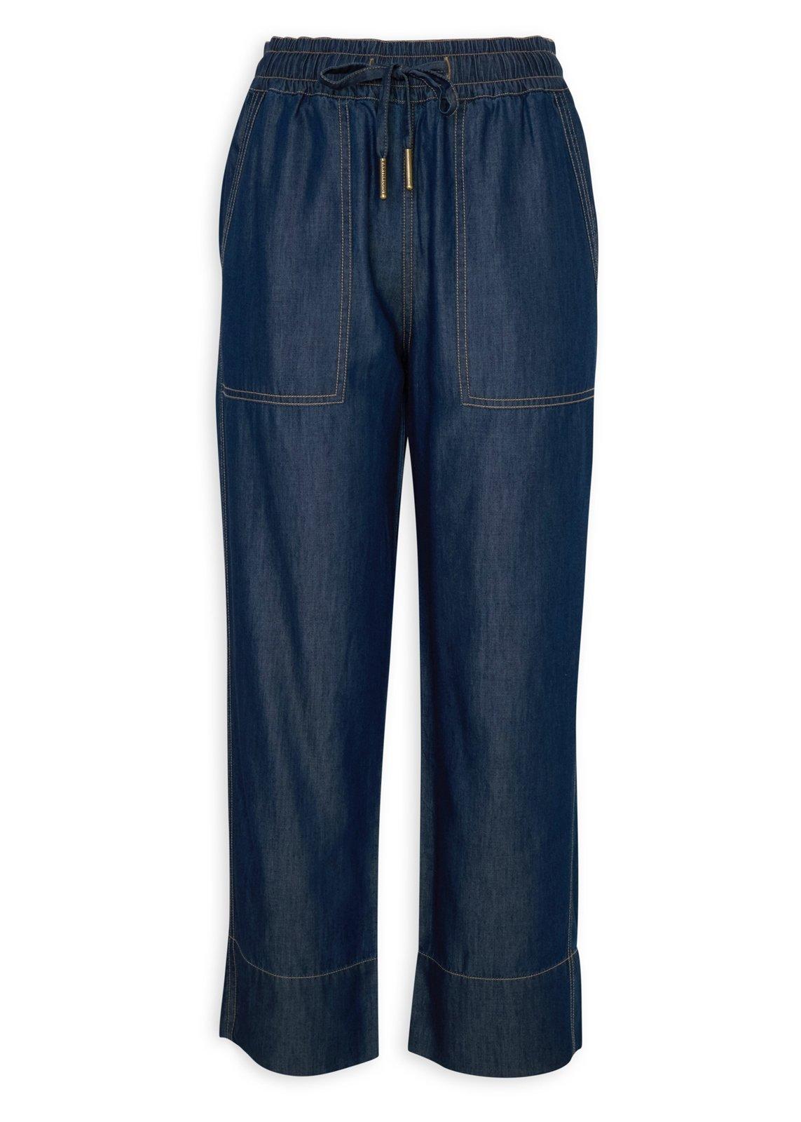 Dark Blue Denim Straight Leg Pants (3226821) | Earthaddict