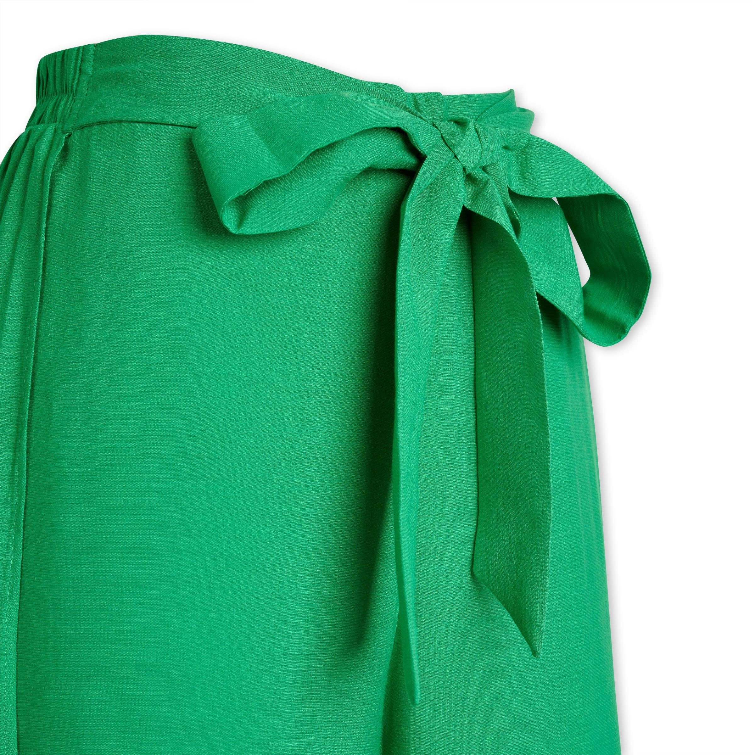 Green Belted Wide Leg Pants (3227042) | Identity