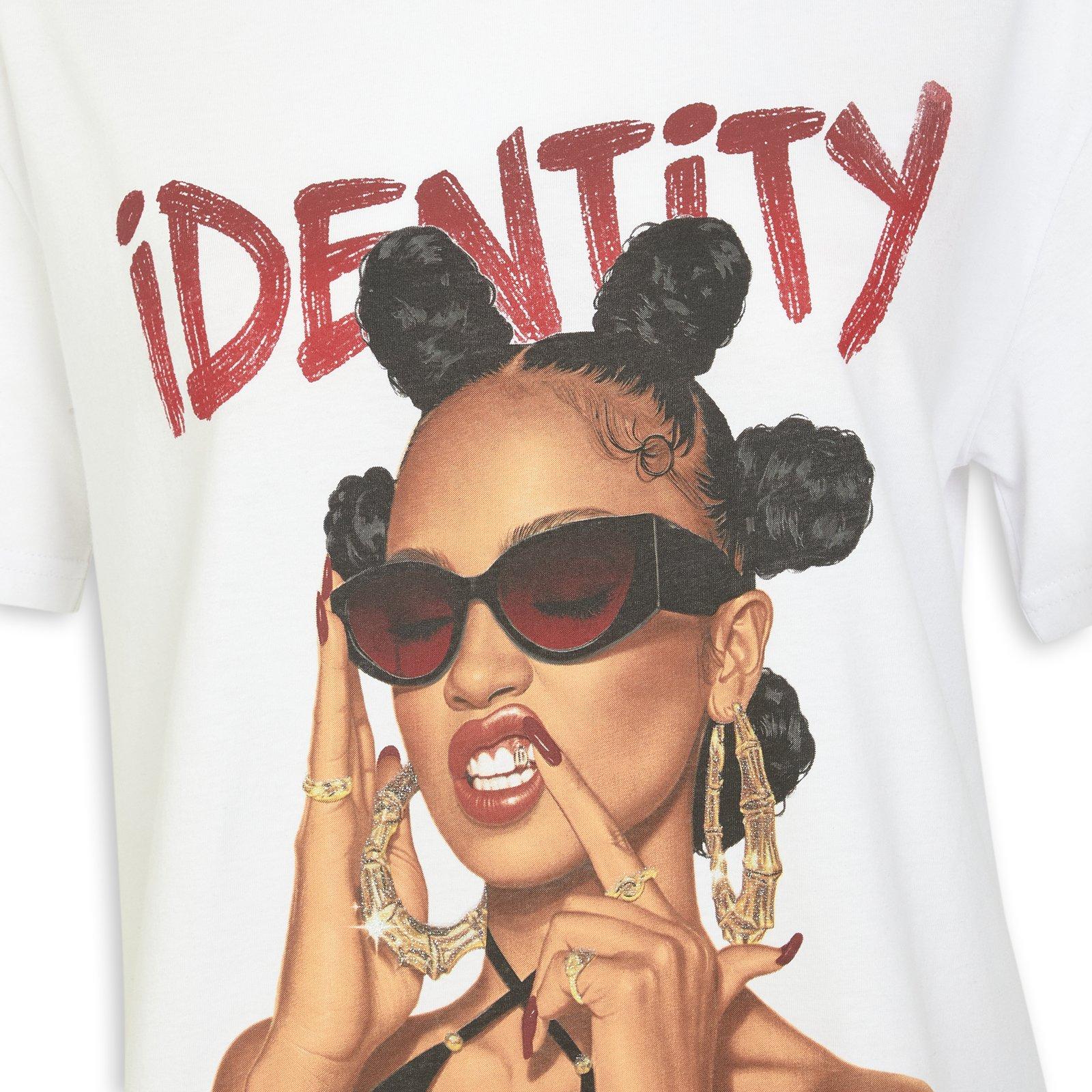 White Relaxed Graphic T-Shirt (3227090) | Identity