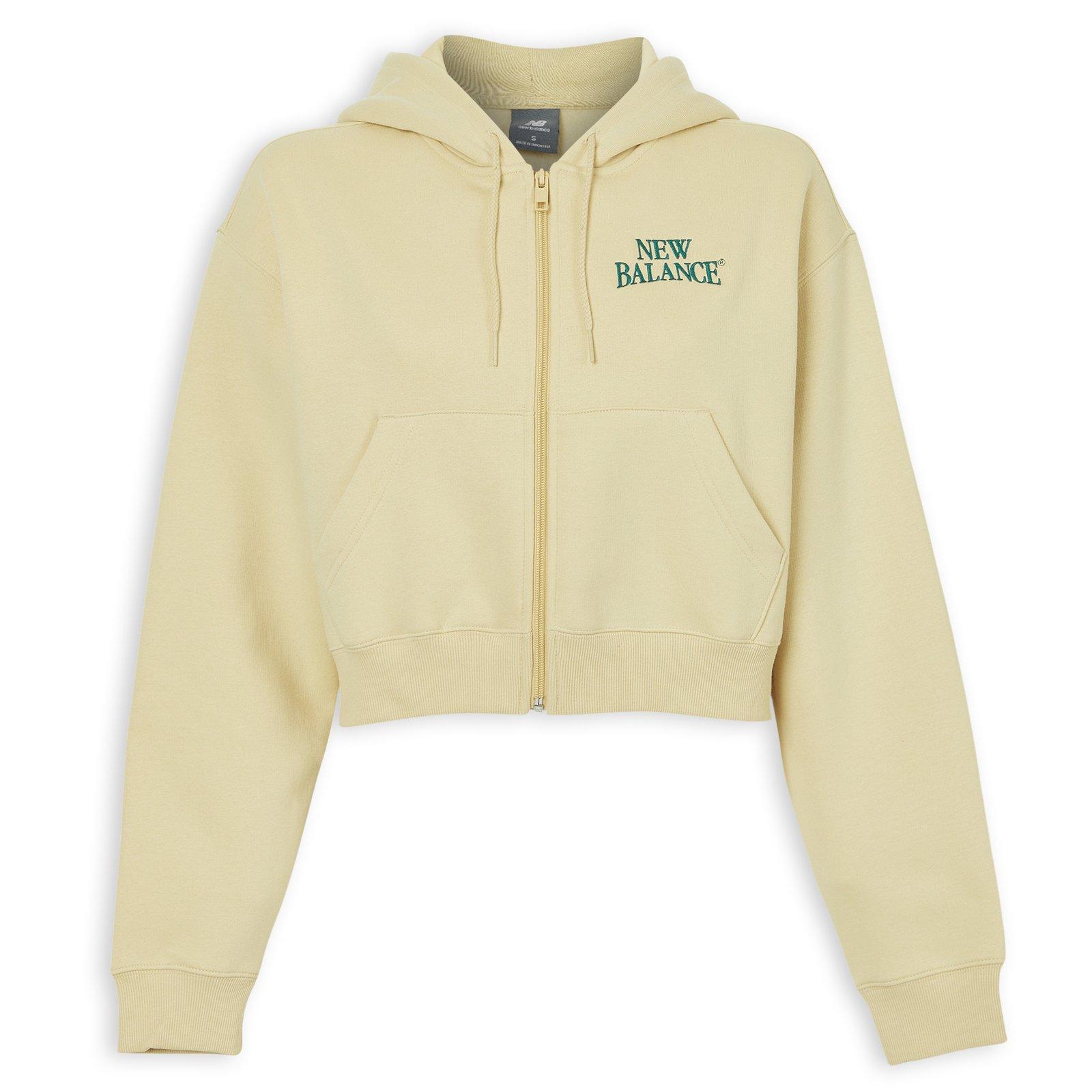 Beige Trackside Fleece Full Zip Hoodie (3227652) | New Balance