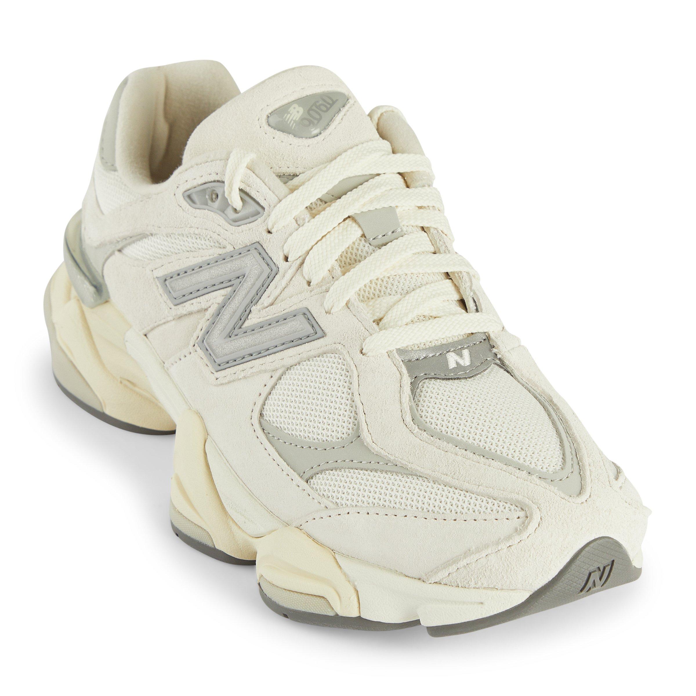 White and Grey 9060 Lace Sneakers (3227666) | New Balance