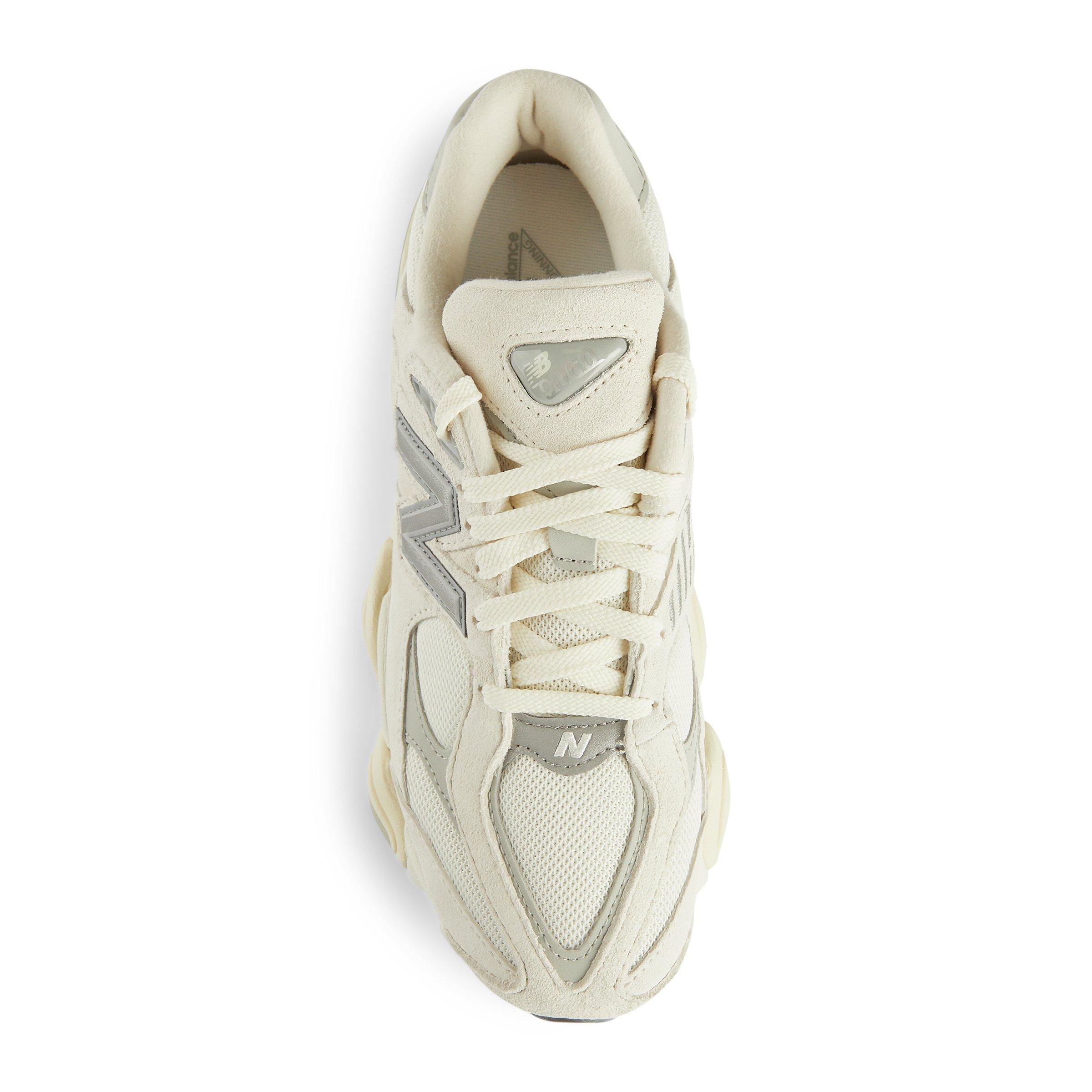 White and Grey 9060 Lace Sneakers (3227666) | New Balance