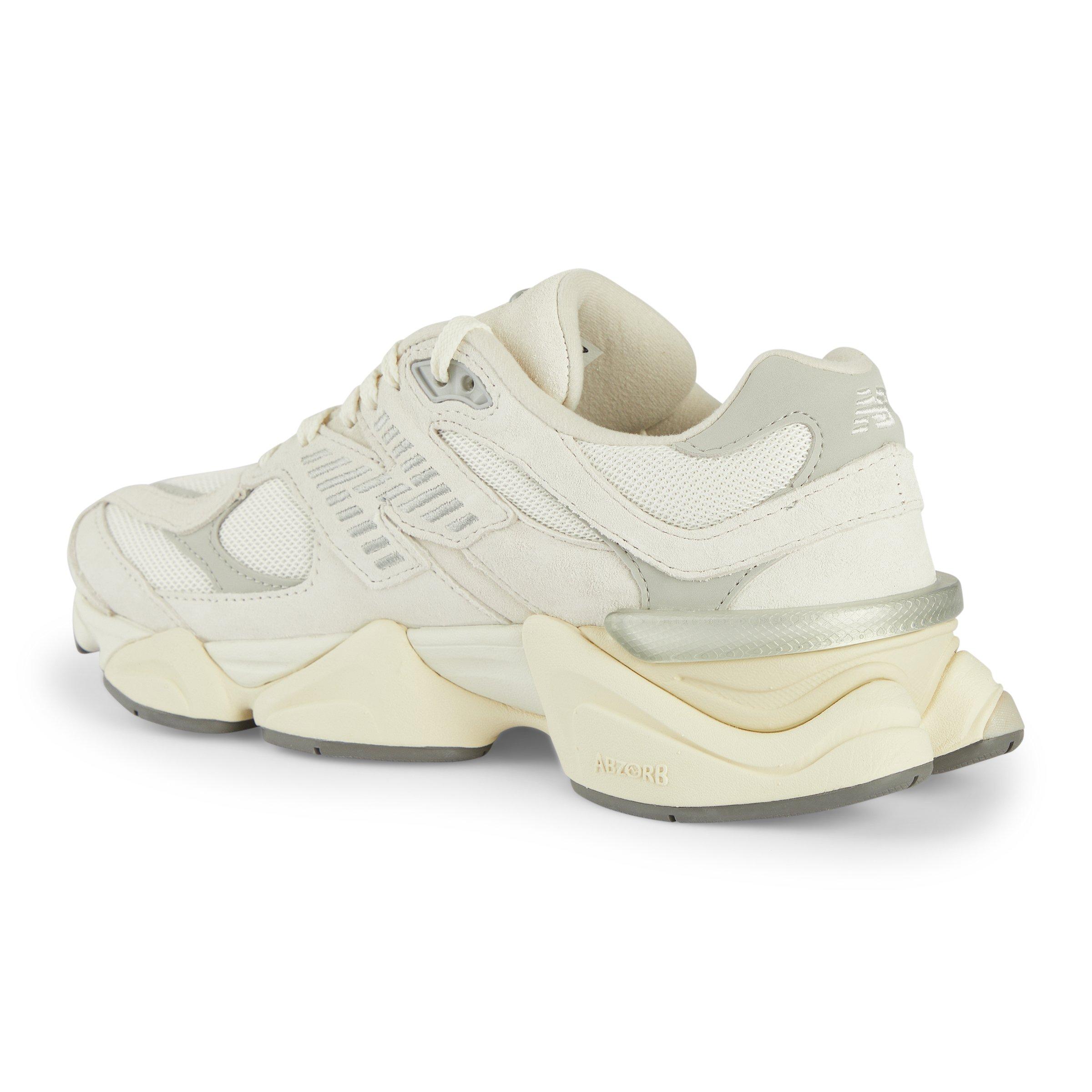 White and Grey 9060 Lace Sneakers (3227666) | New Balance