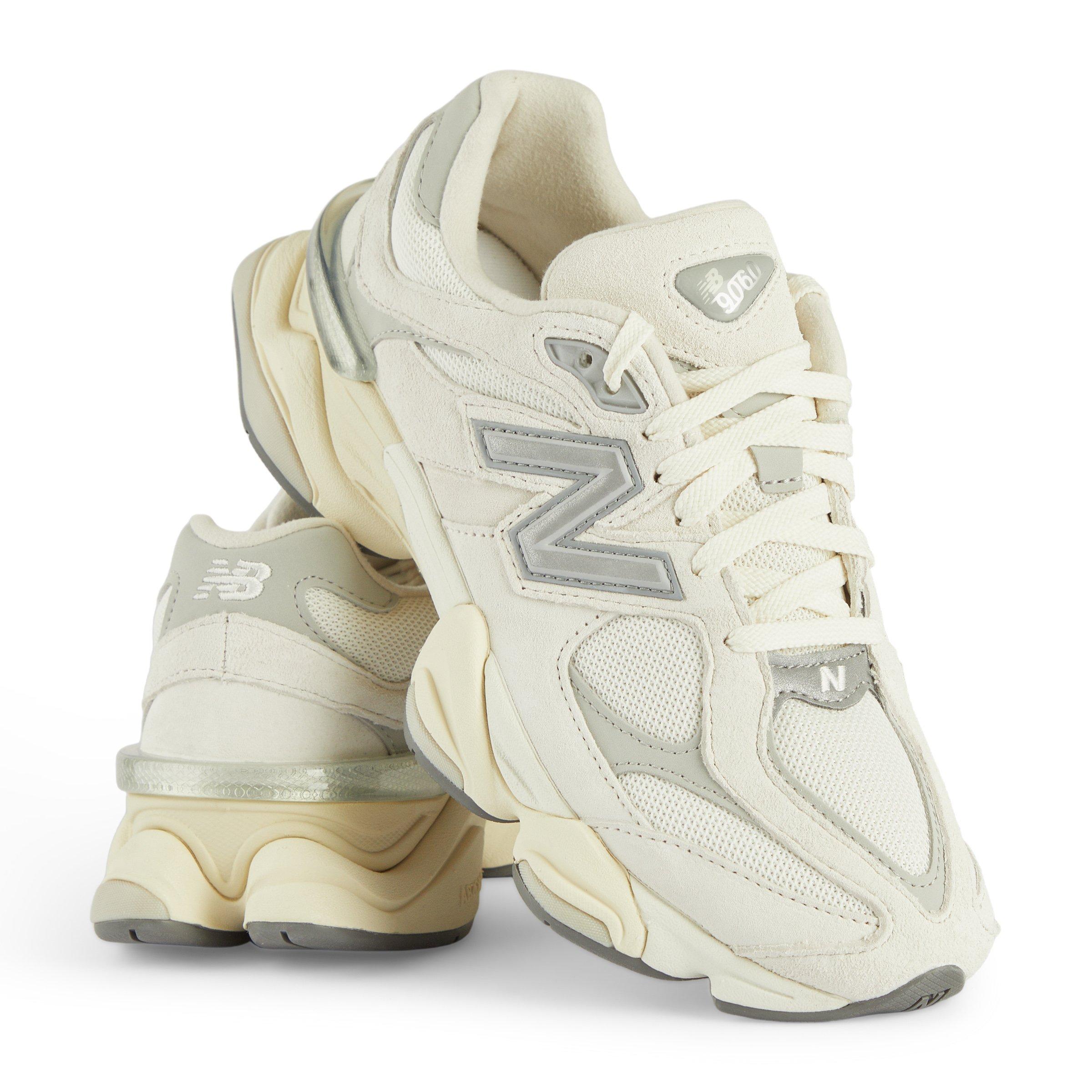 White and Grey 9060 Lace Sneakers (3227666) | New Balance