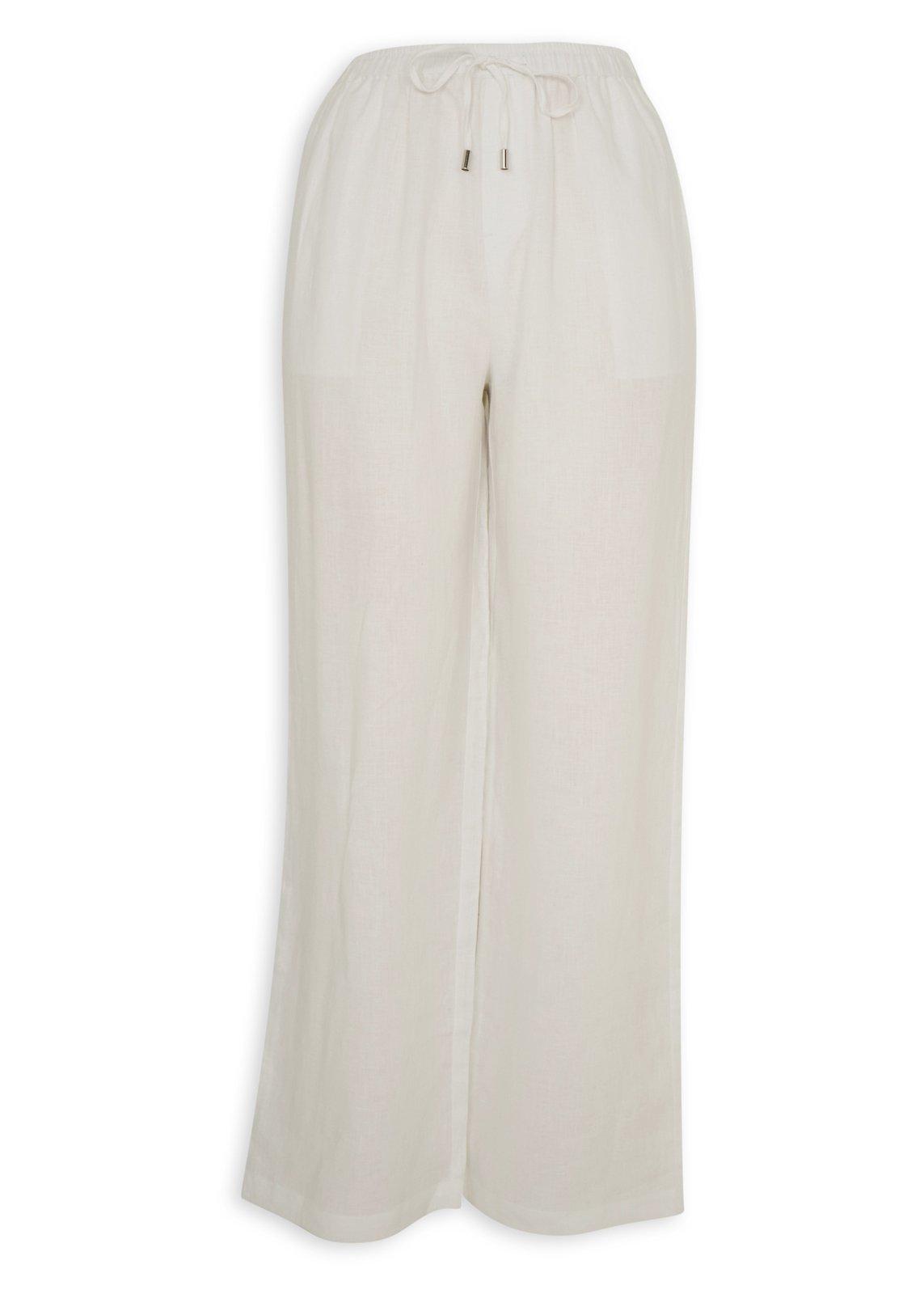 White Linen Wide Leg Pants (3228070) | TRS