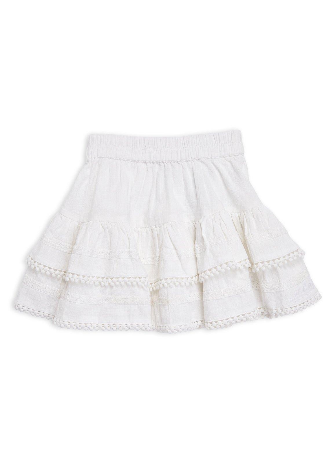 Kid Girls White Tiered Skirt (3228202) | Earthchild