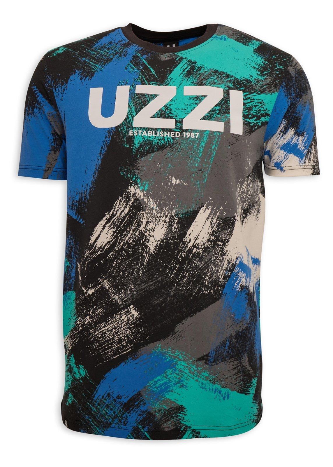 Teal Cobalt Black AOP T-Shirt (3228352) | UZZI