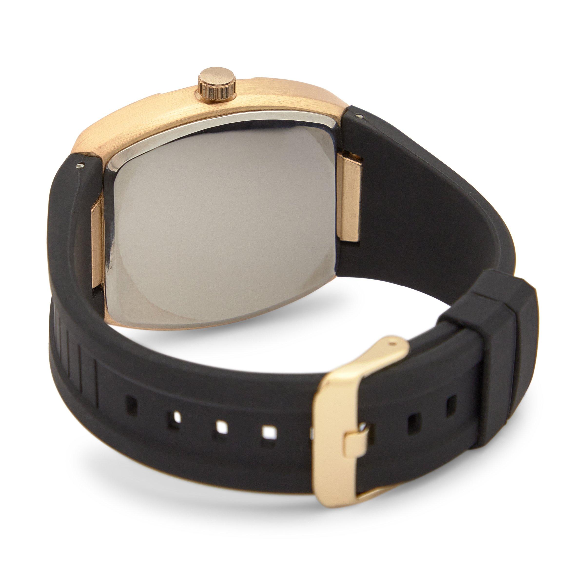 UZZI Tonneau Black Gold Resin Watch (3228573) | UZZI