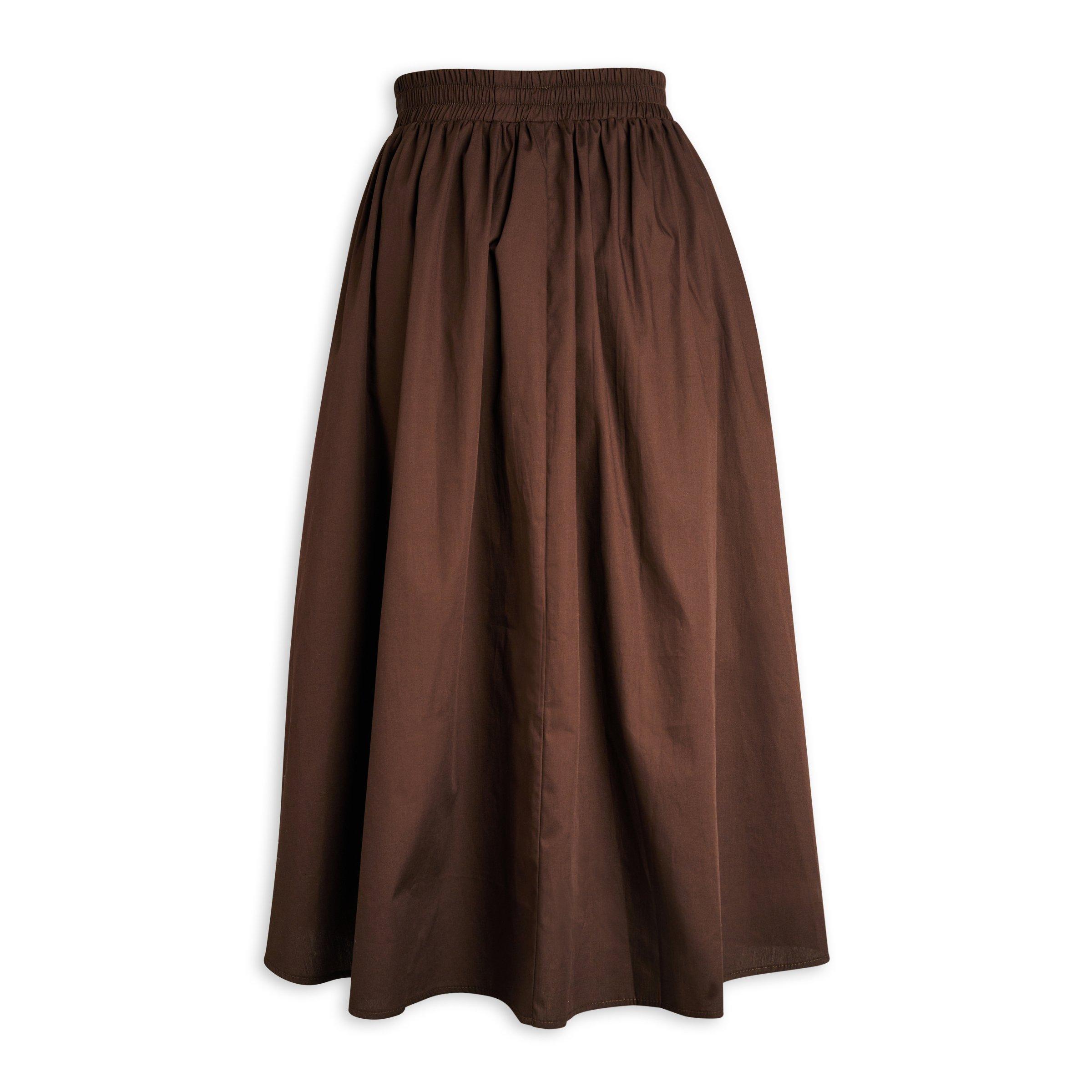 Chocolate Cotton Skirt (3228699) | Identity X Sync