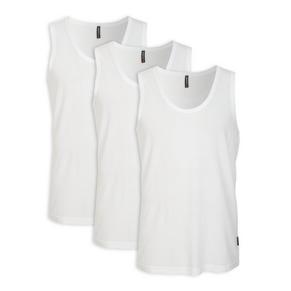 3-pack White Vests