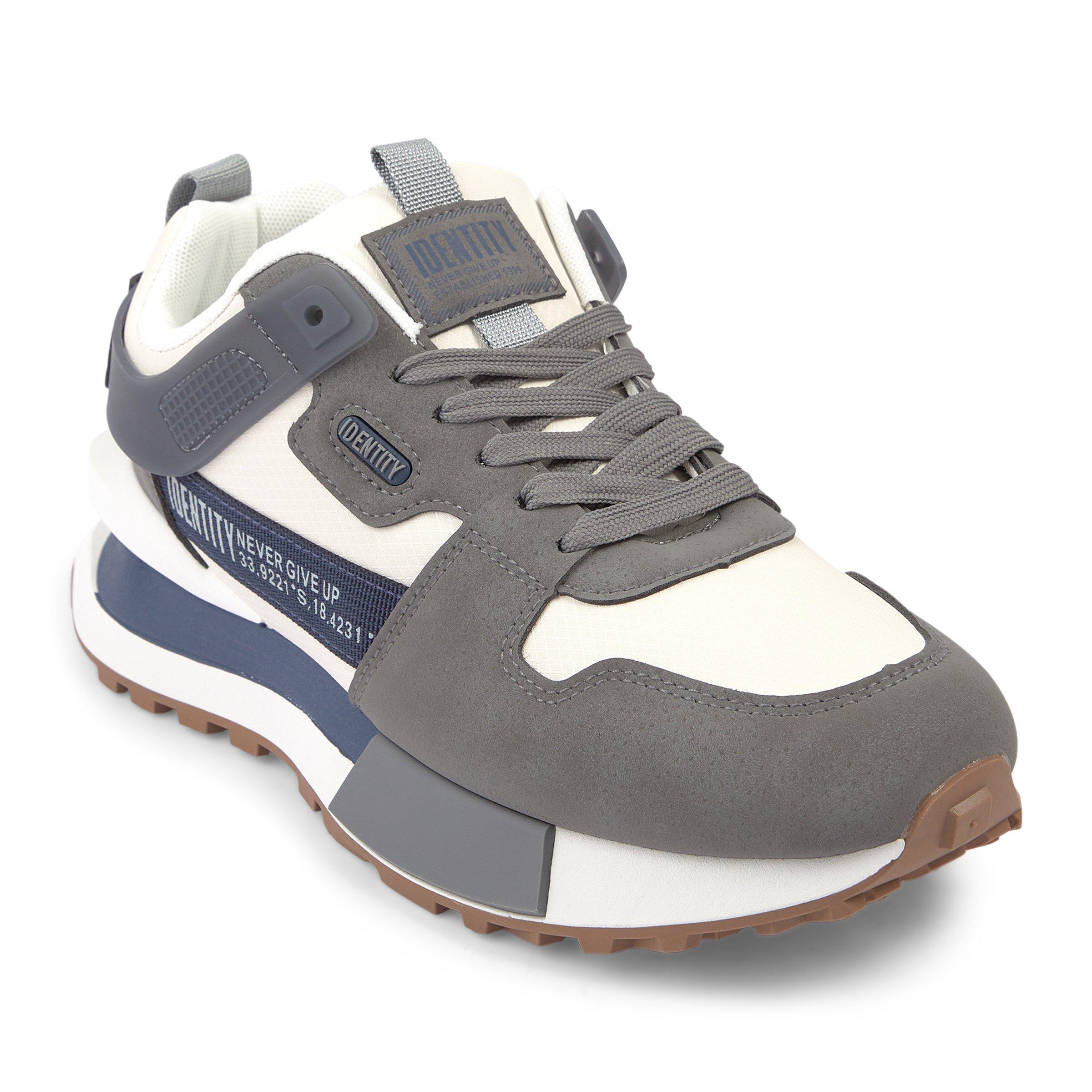 yuki Grey and White Runner Sneakers (3229131) | Identity