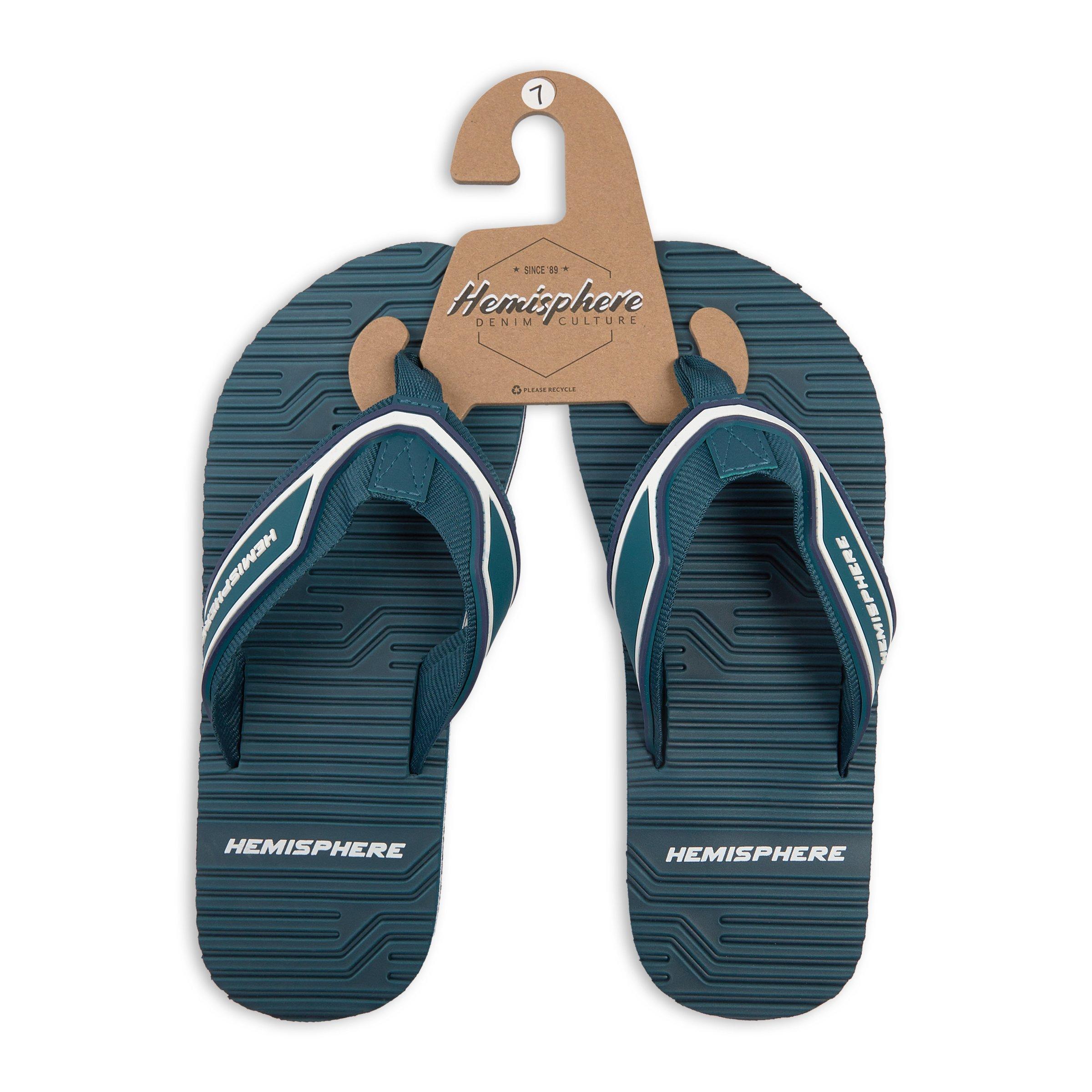 Dark Teal Up styled Flip Flops (3229196) | Hemisphere