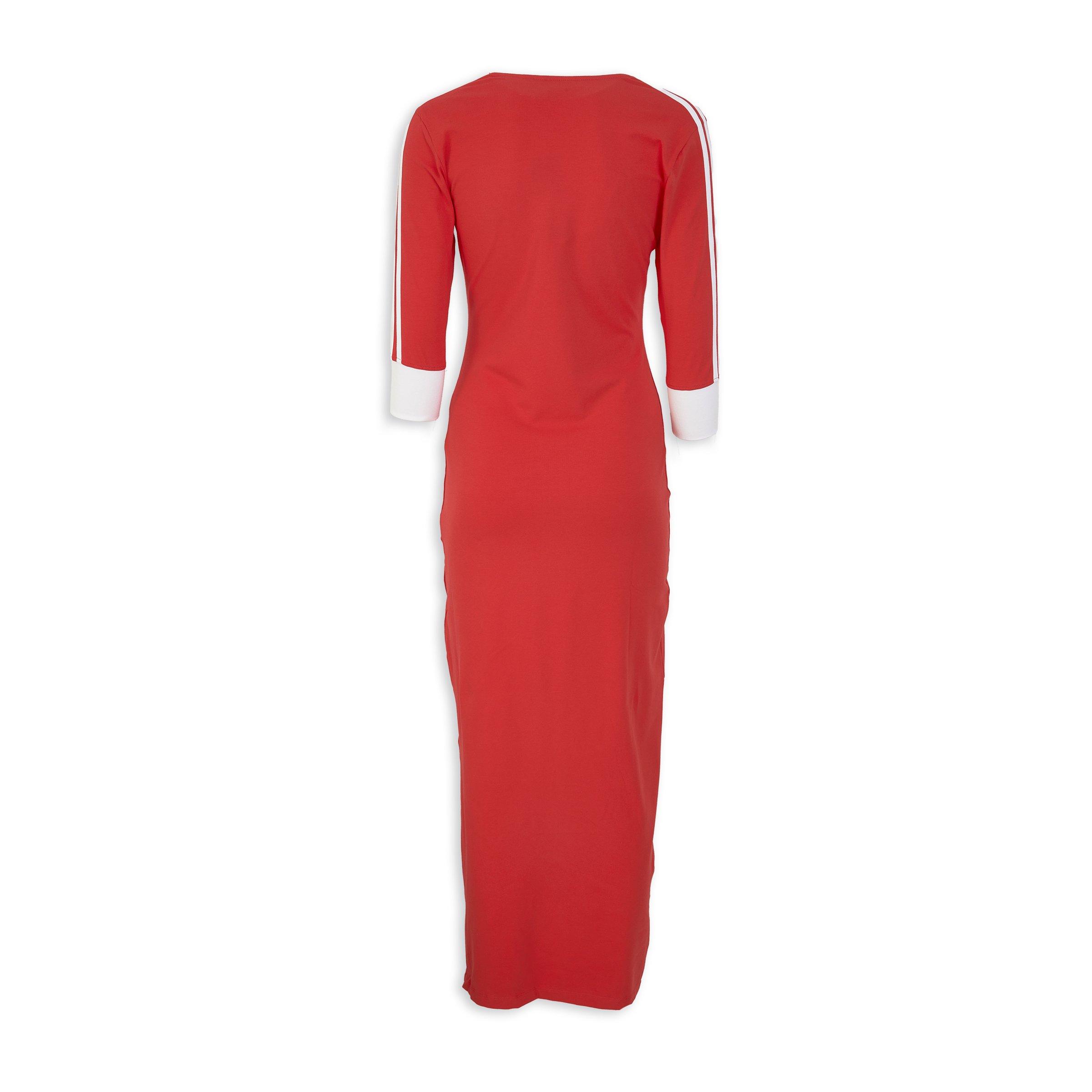 Red V-Neck Dress (3229382) | Adidas