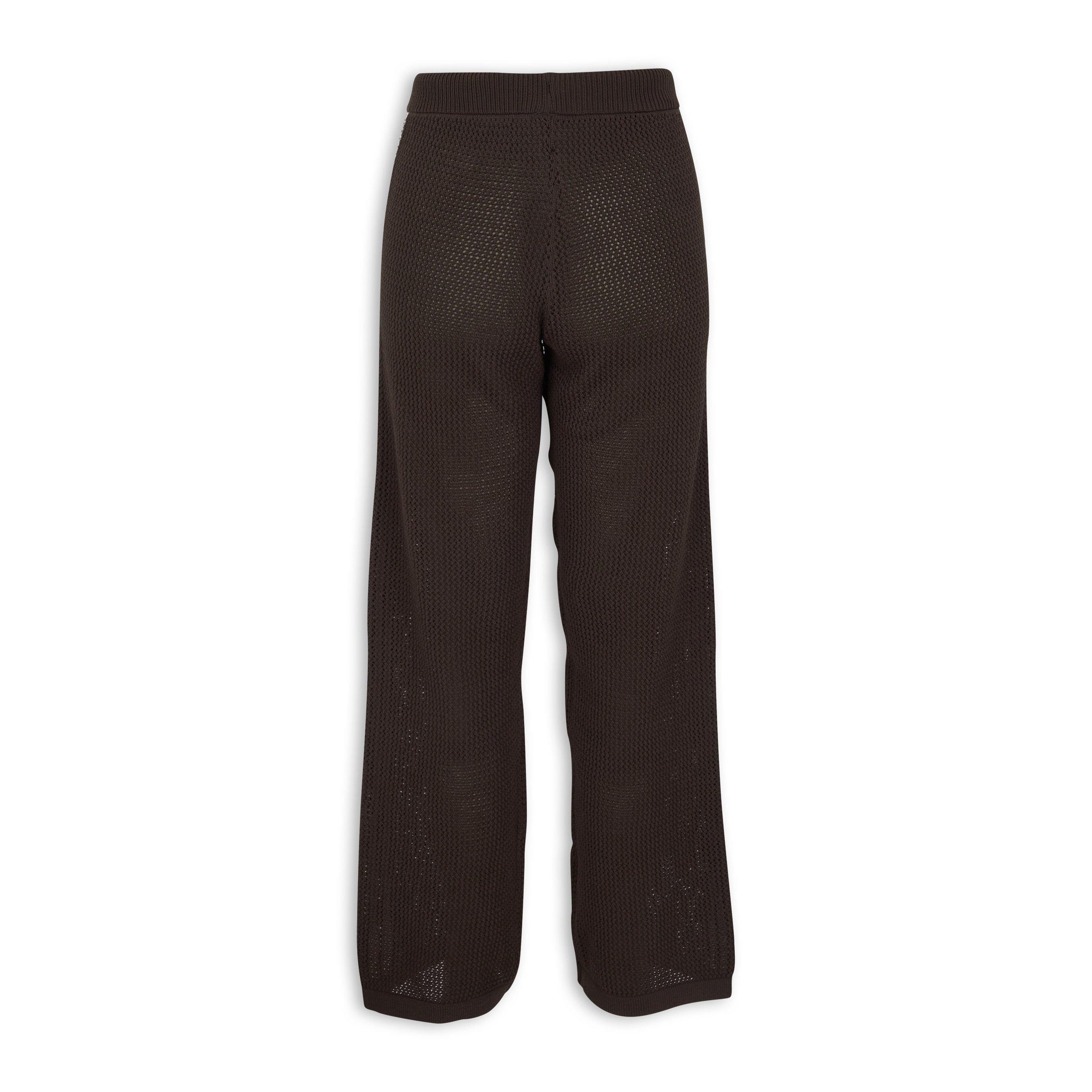 Brown Knitted Crochet Firebird Trackpants (3229463) | Adidas