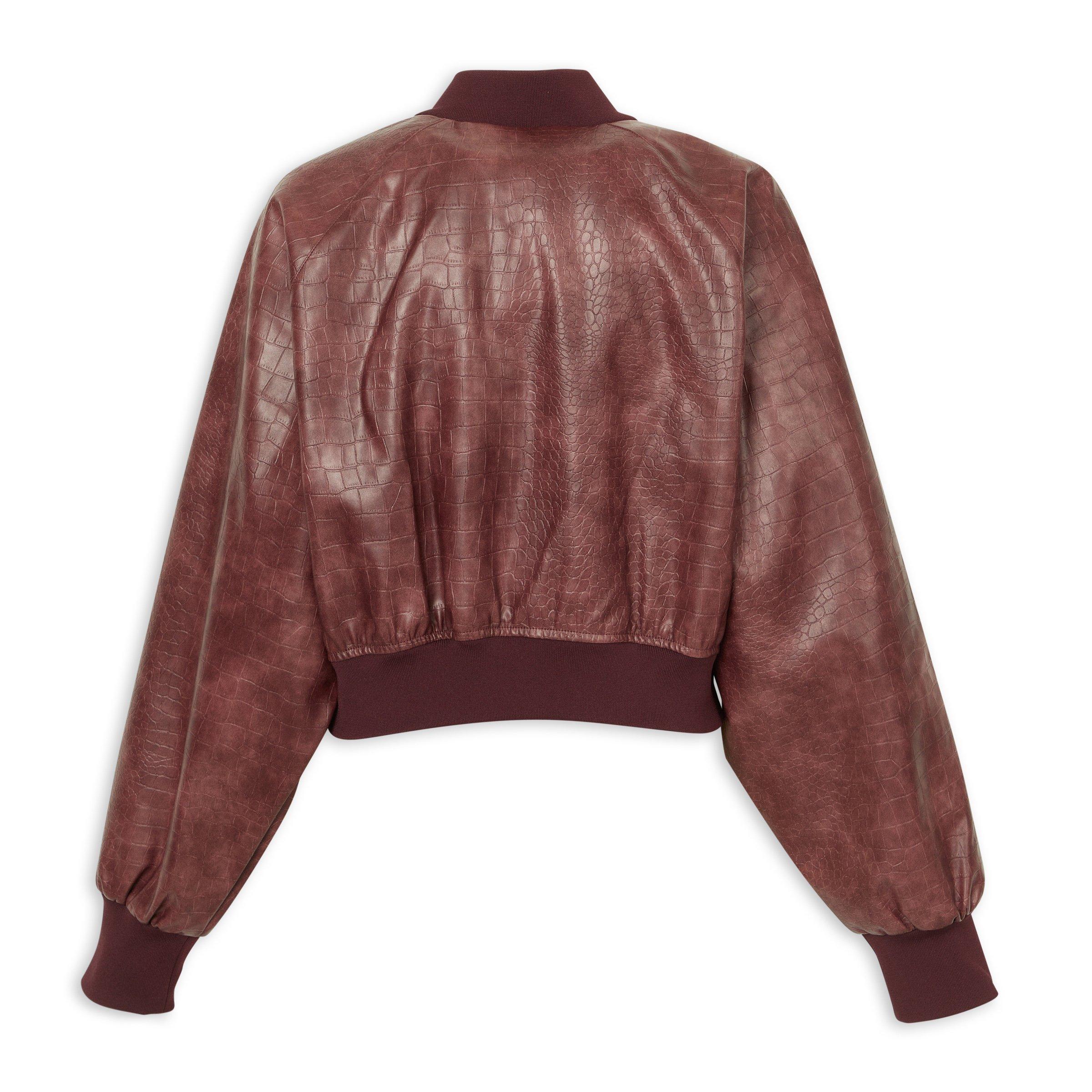 Burgundy Pleather Jacket (3229465) | Adidas