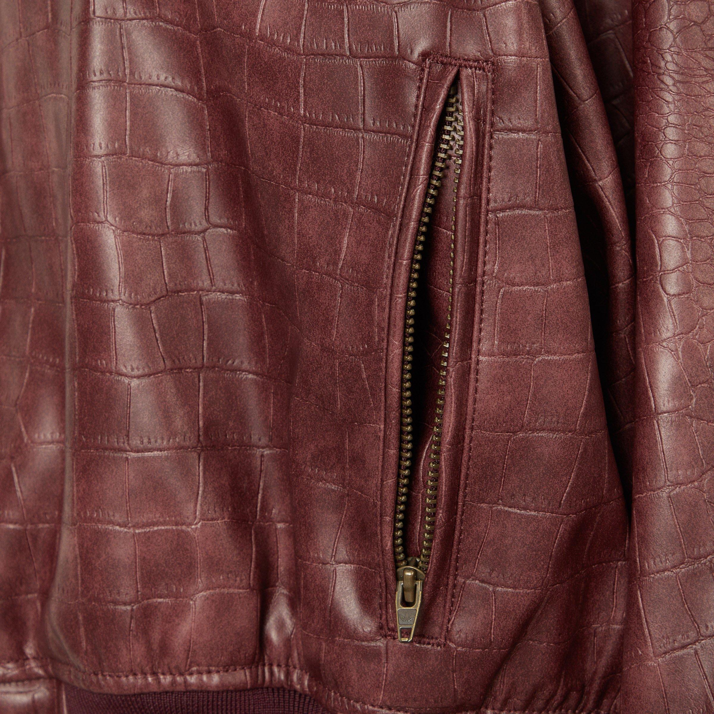 Burgundy Pleather Jacket (3229465) | Adidas
