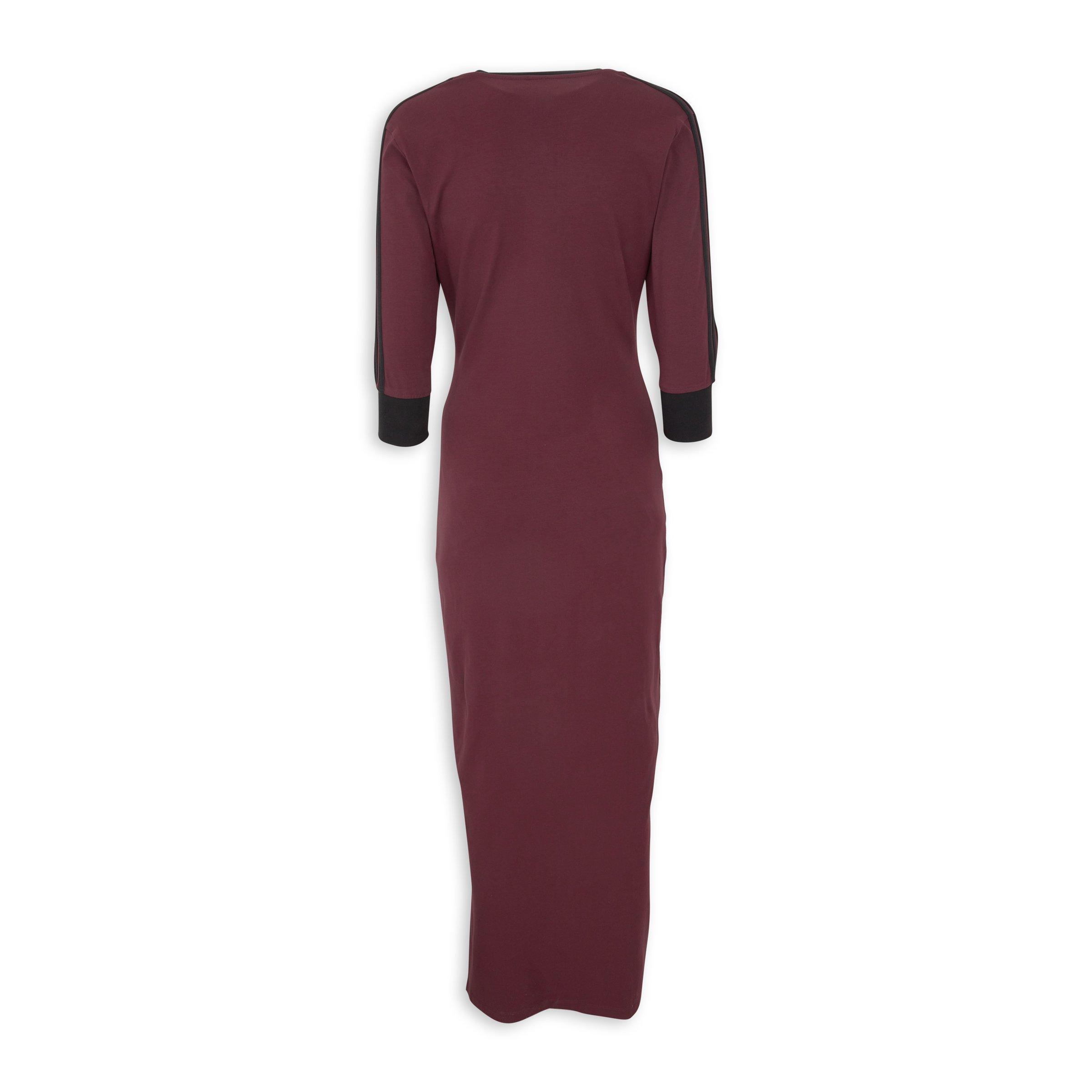 black dress with jacket formal ADIDAS WOMENS 3-Stipes Crew Dress BLACK – Tekkie Town main image 0