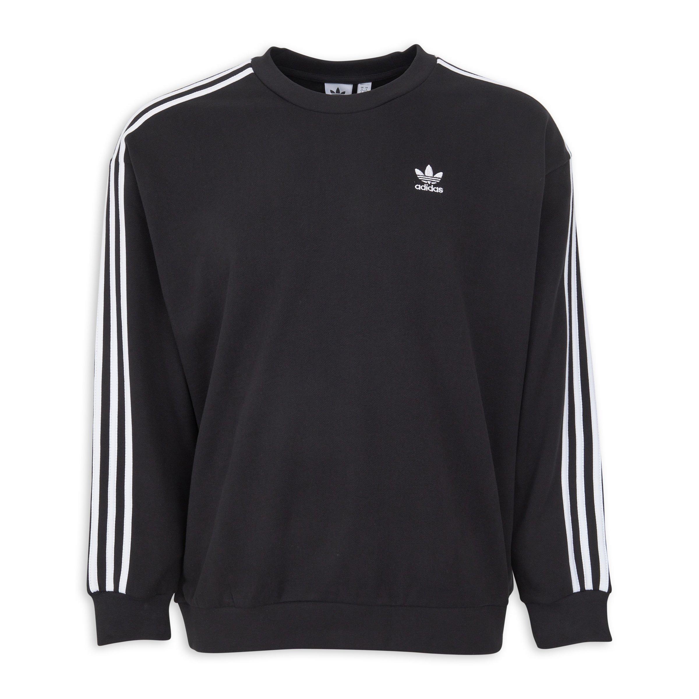Black 3-Stripes Oversized Crew Sweatshirt (3229508) | Adidas