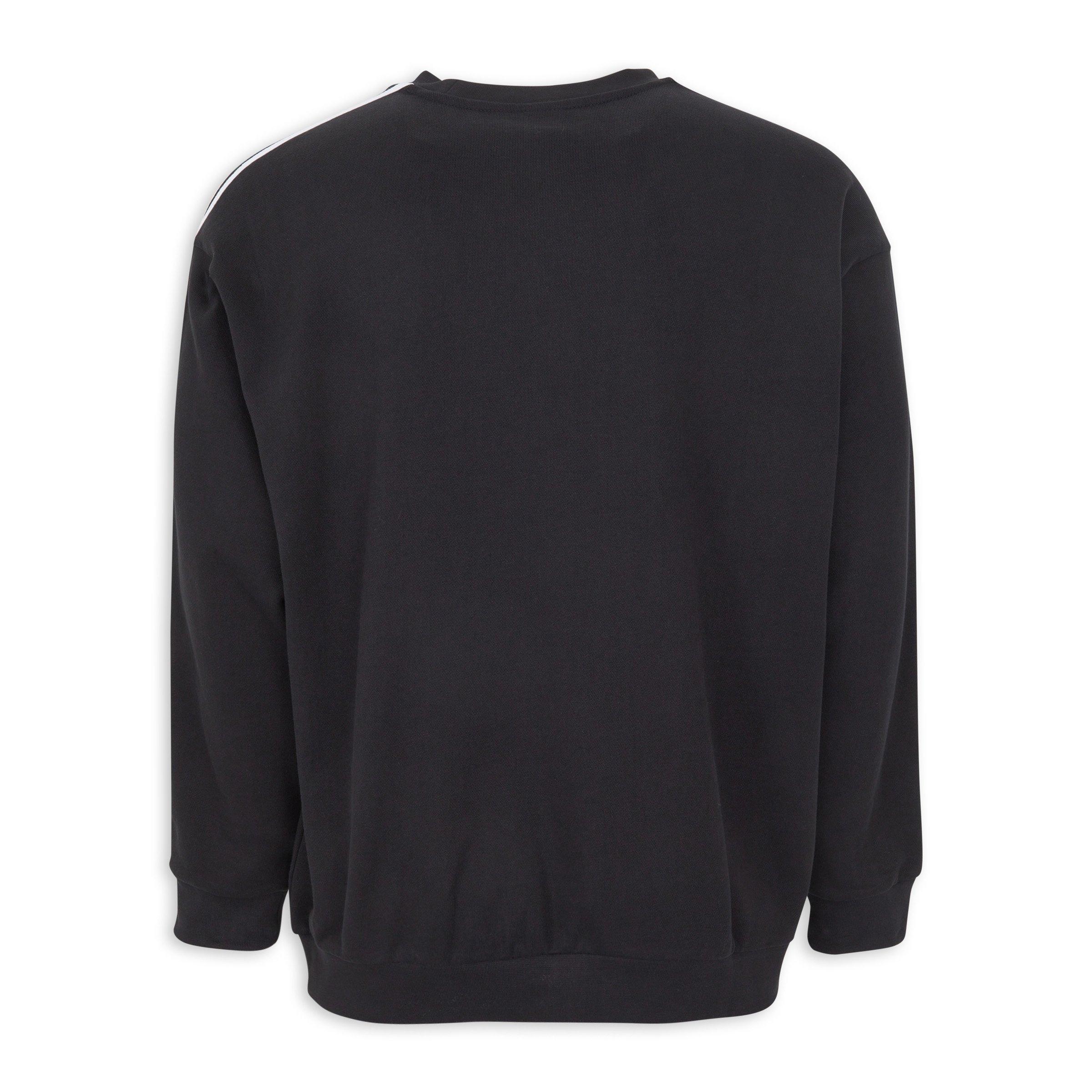 Black 3-Stripes Oversized Crew Sweatshirt (3229508) | Adidas