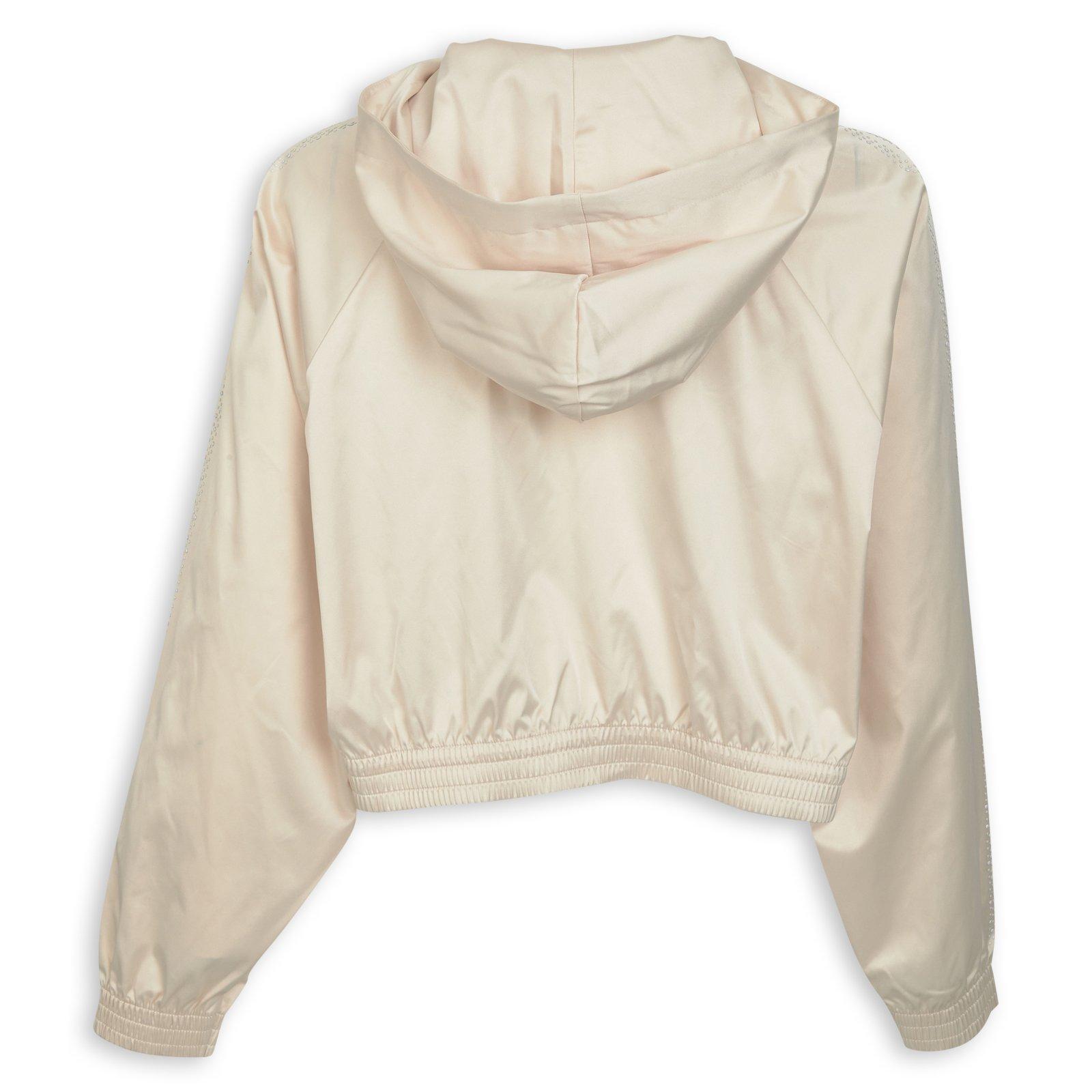 White Pearl Cropped Zip Hoodie (3229563) | Adidas
