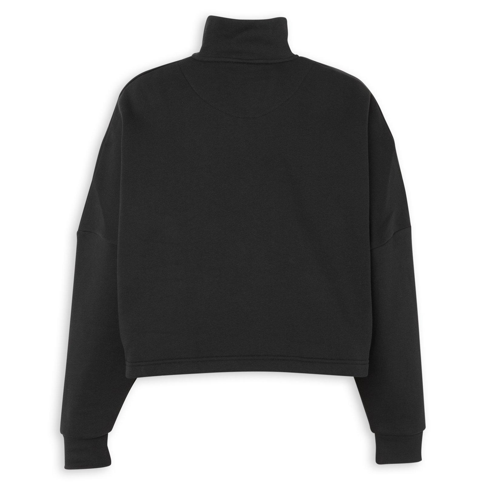 Black Essentials Short Full-Zip French Terry Hoodie (3229566) | Adidas