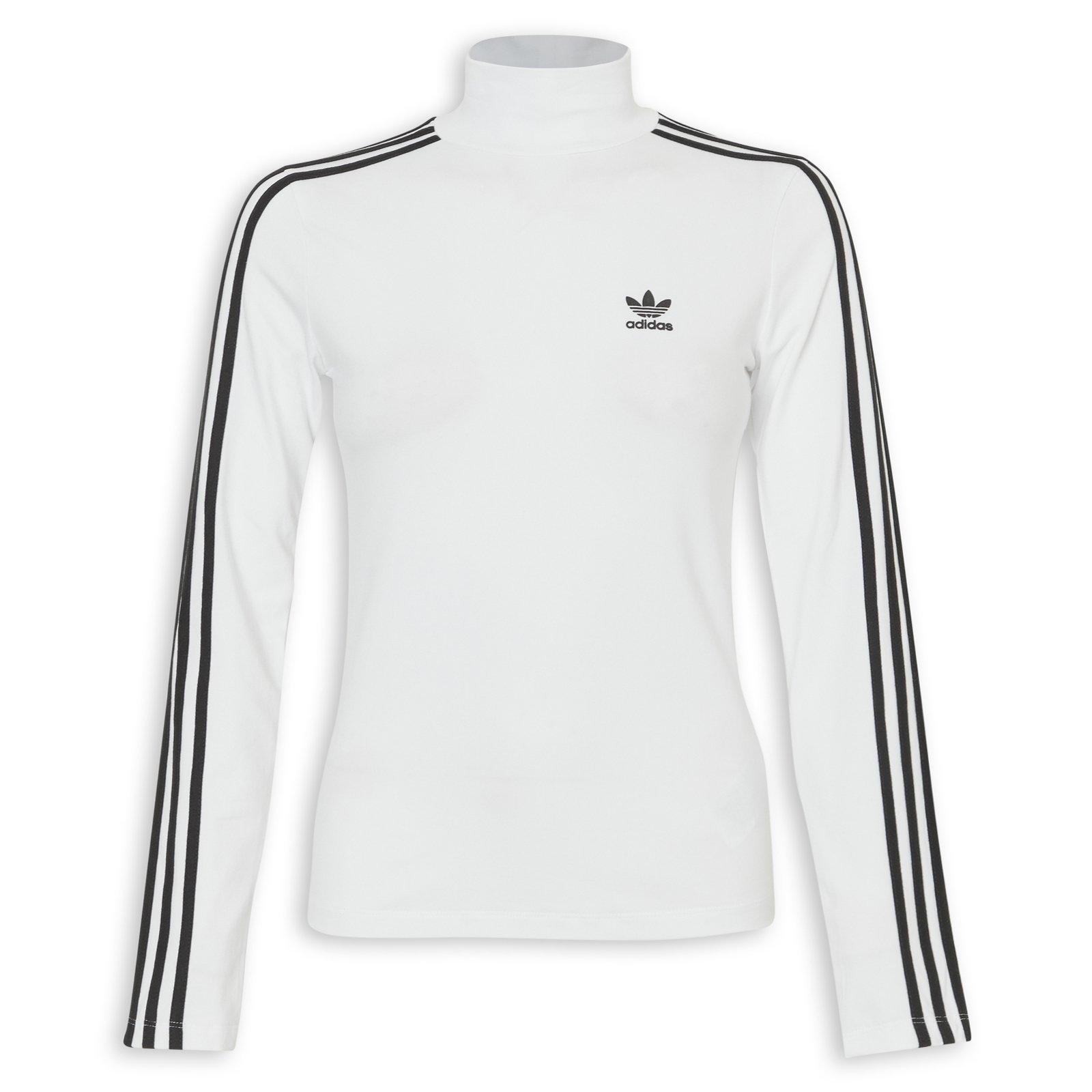 White -Stripes Turtleneck Long Sleeve T-Shirt (3229634) | Adidas