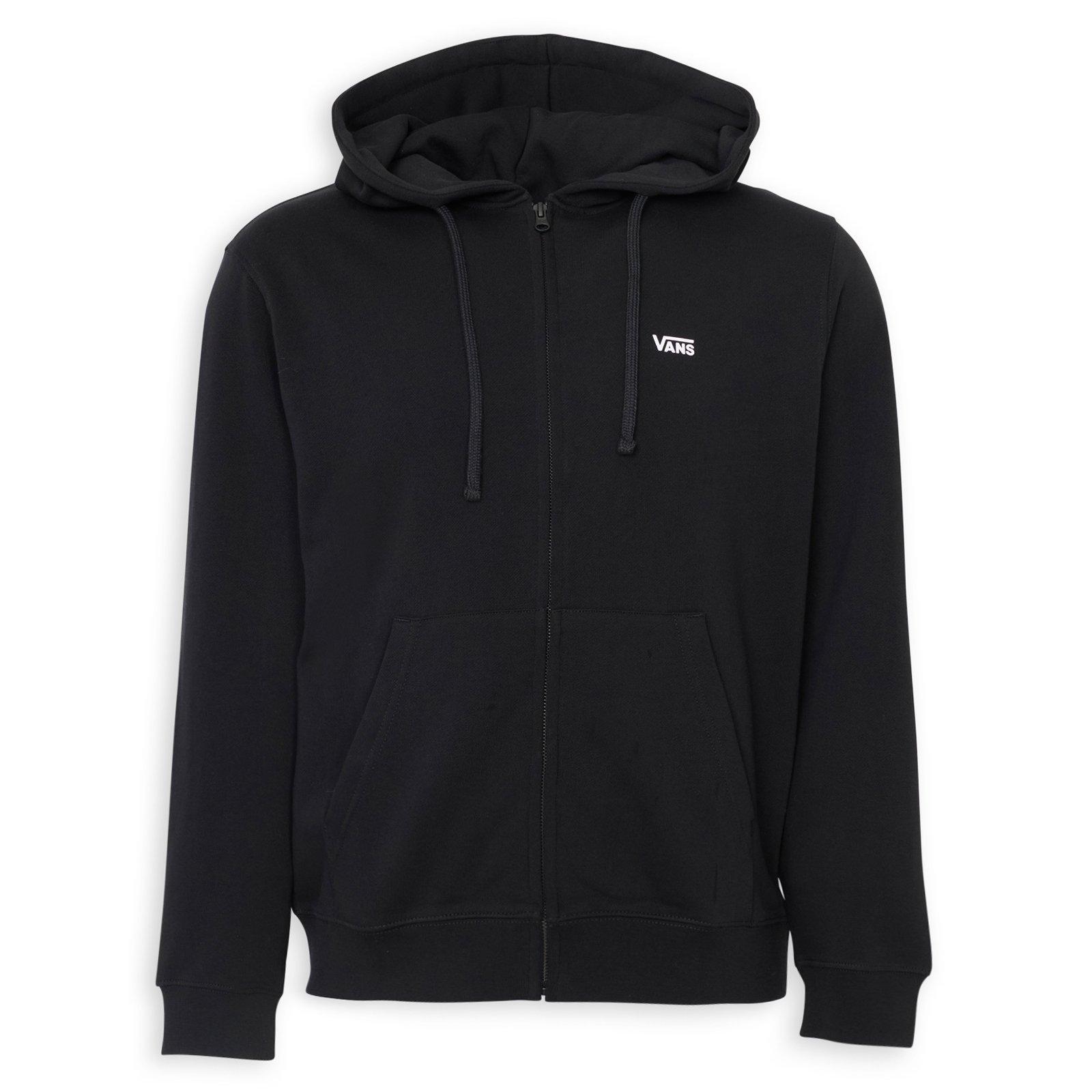 Black Left Chest Front Zip Pullover Hoodie (3229952) | Vans