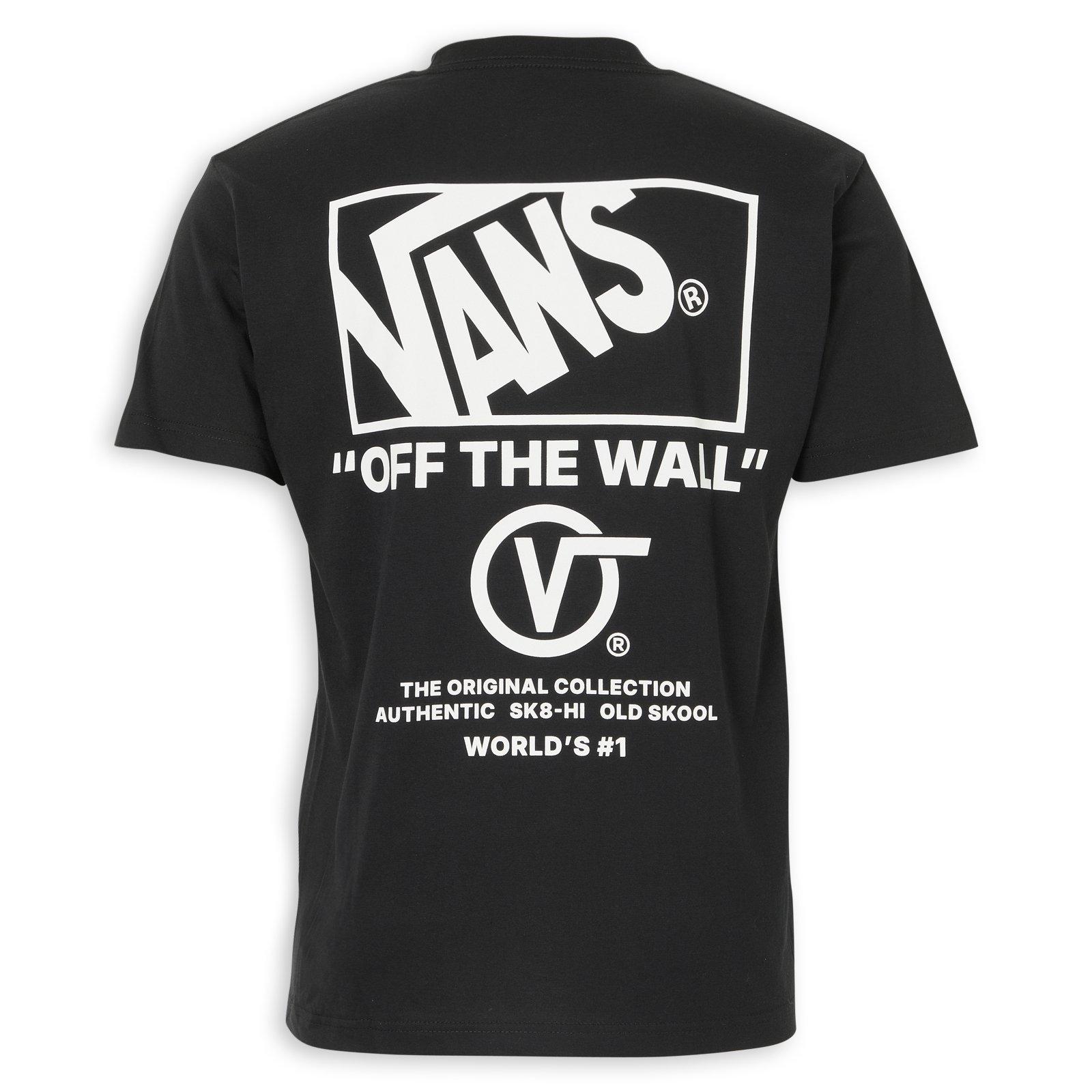 Black Stacked Short Sleeve T-Shirt (3229966) | Vans