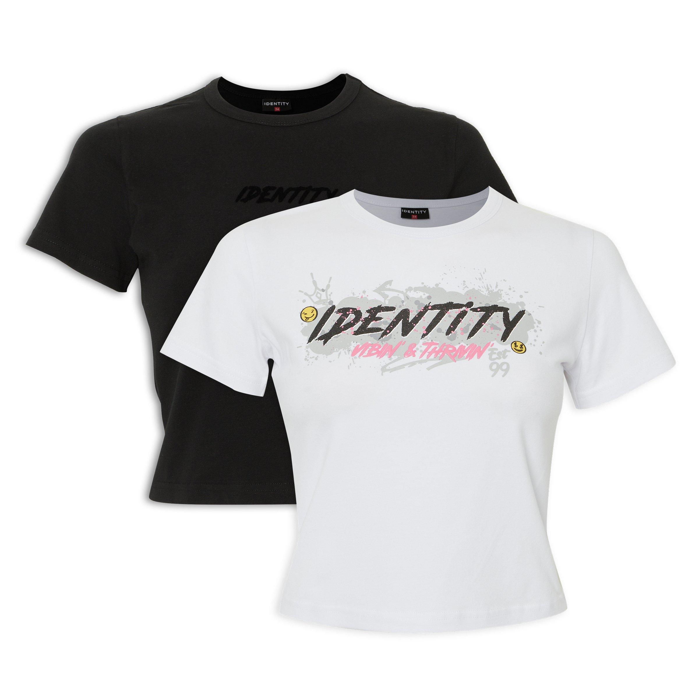 トップス th products Graphic Print Tee 2-pack Graphic Cropped T-shirts (3230131) | Identity