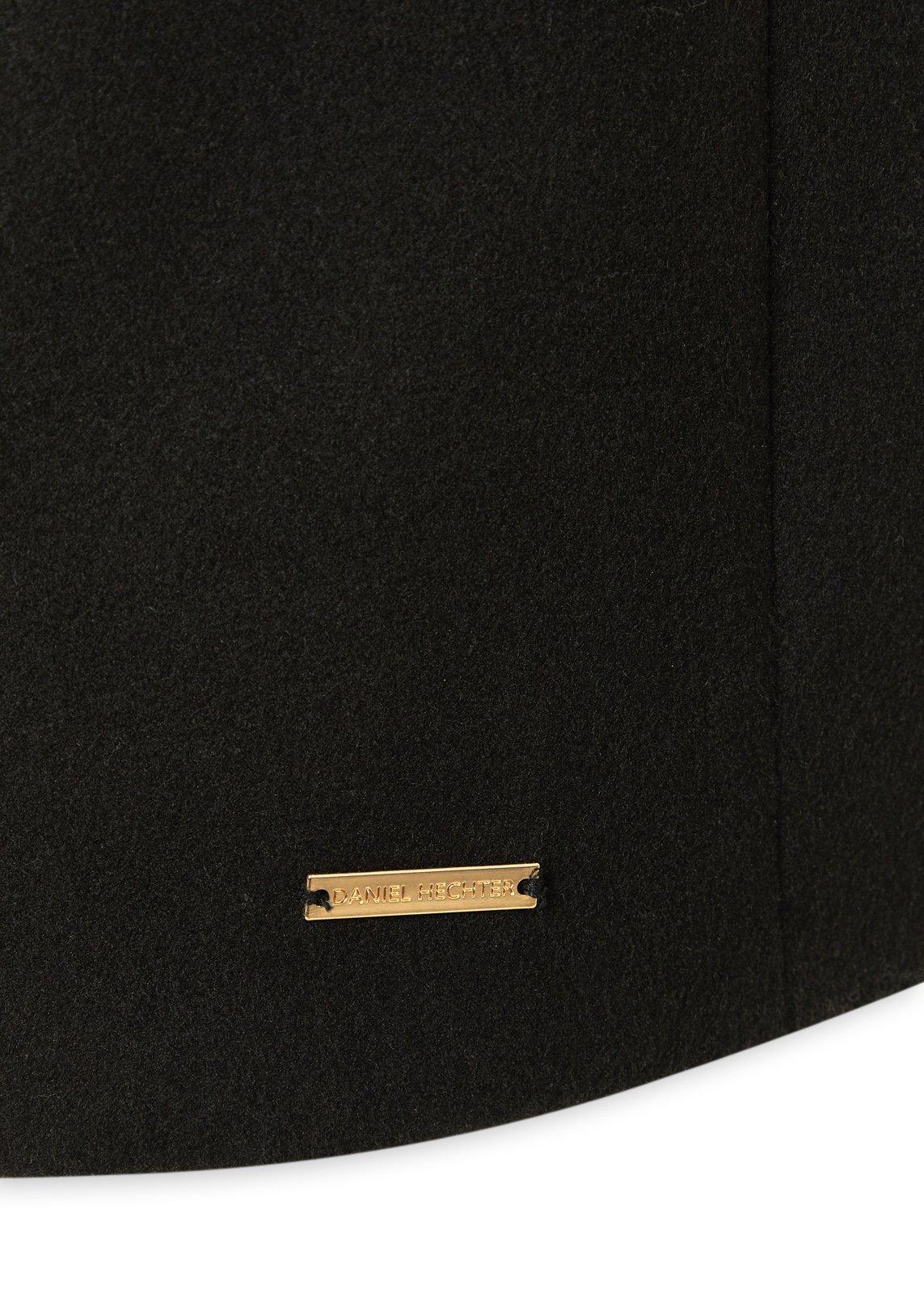 Black Melton Longer Length Coat (3230542) | Daniel Hechter