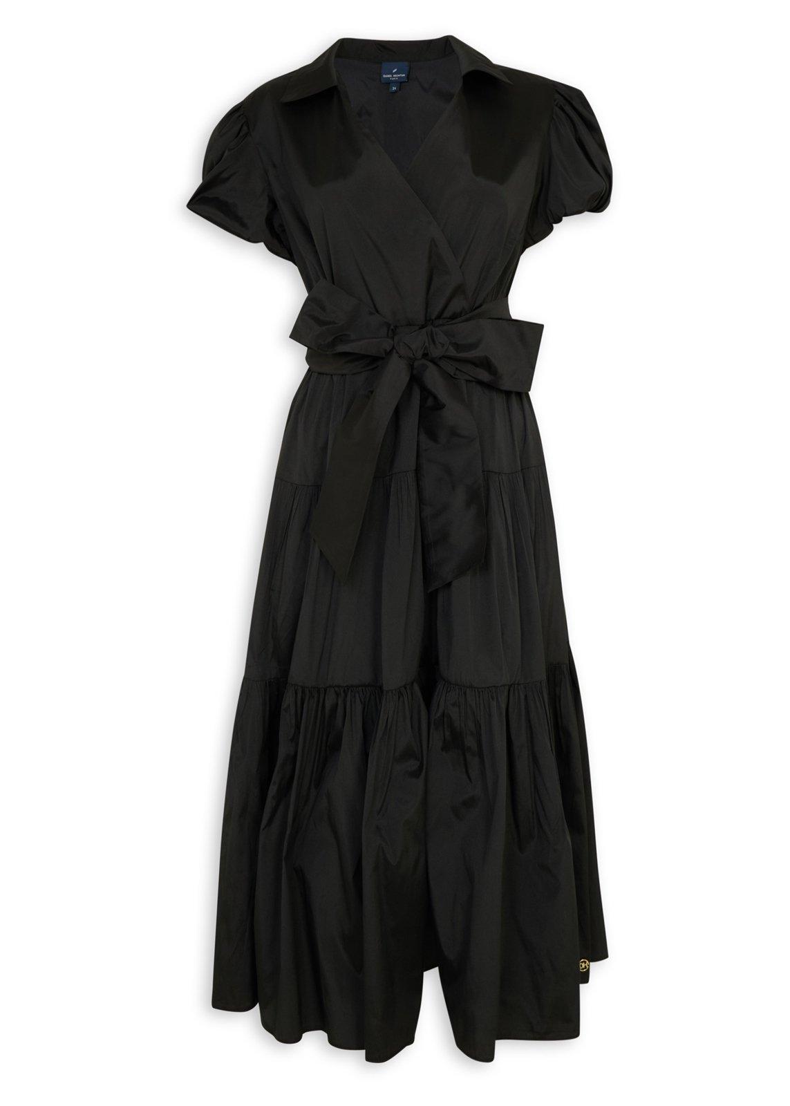 Black Taffeta Midi Shirtdress (3230923) | Daniel Hechter