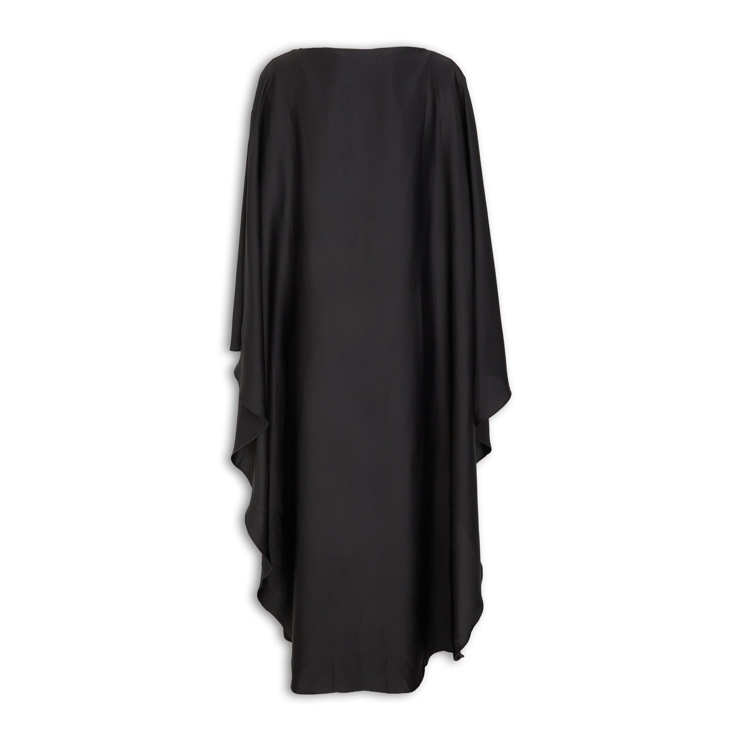 Black Cape Trim Dress (3231075) | Miss Port