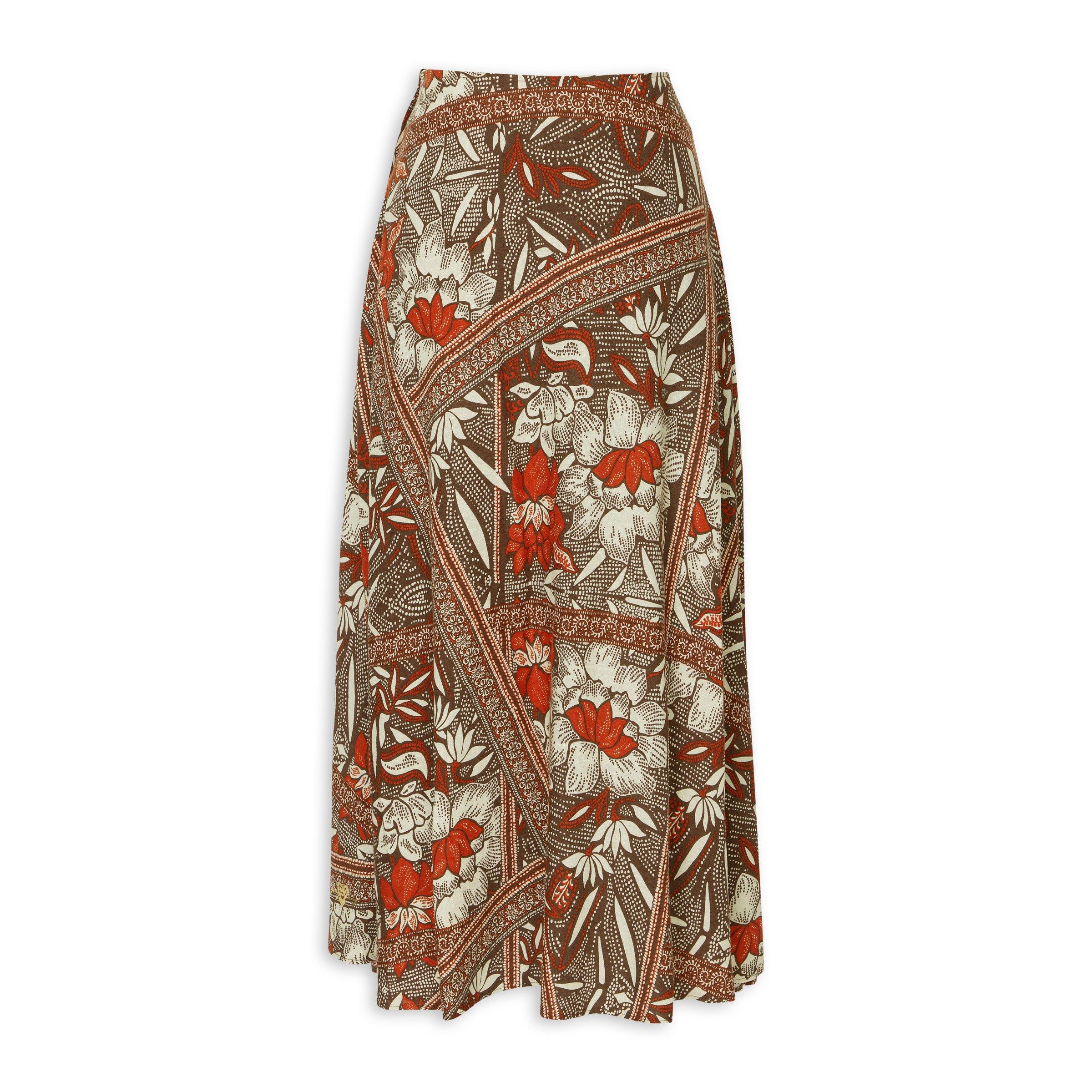 Floral Border Print Midi Skirt (3231203) | Ginger Mary