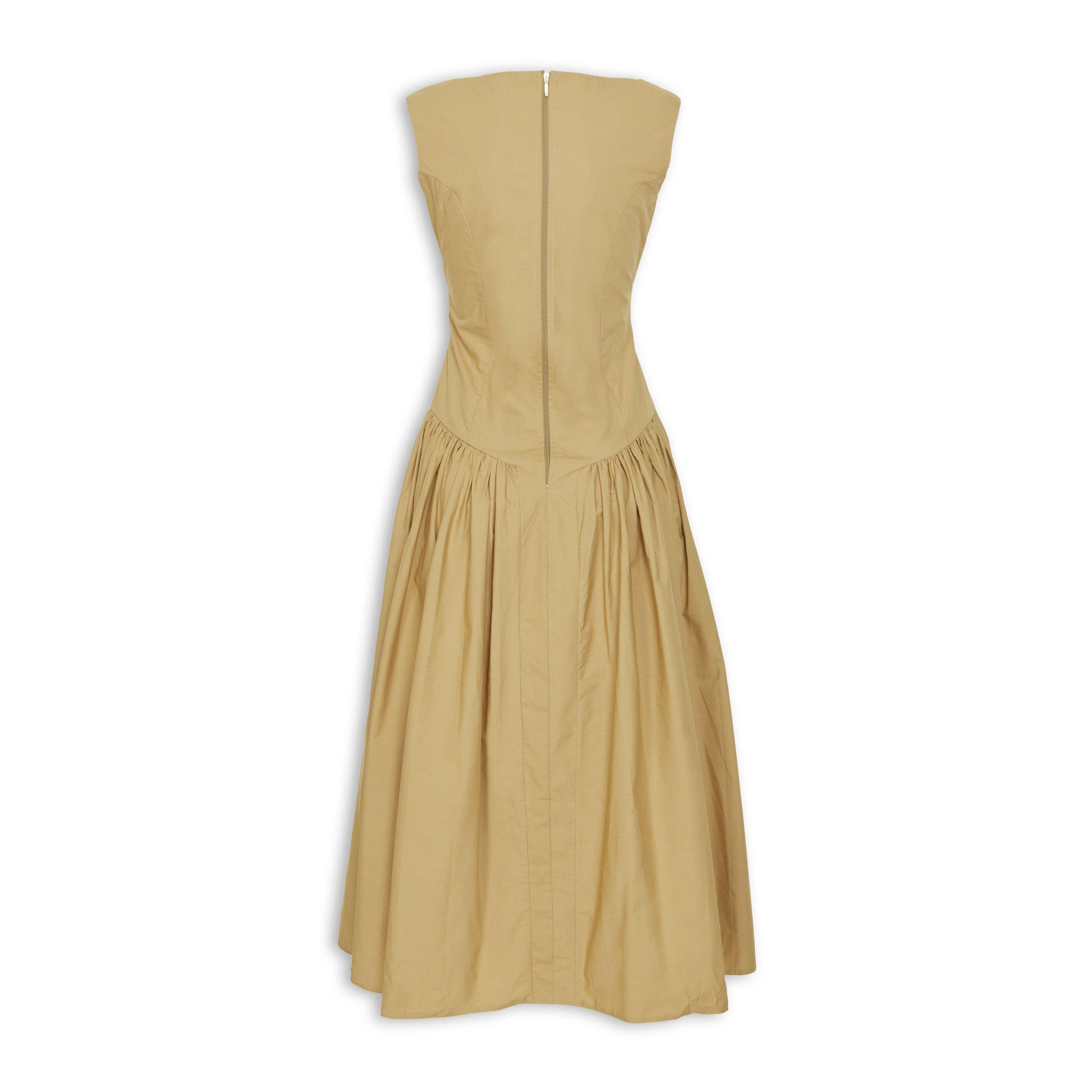 Camel Poplin Midi Dress (3231304) | X&O Ladies