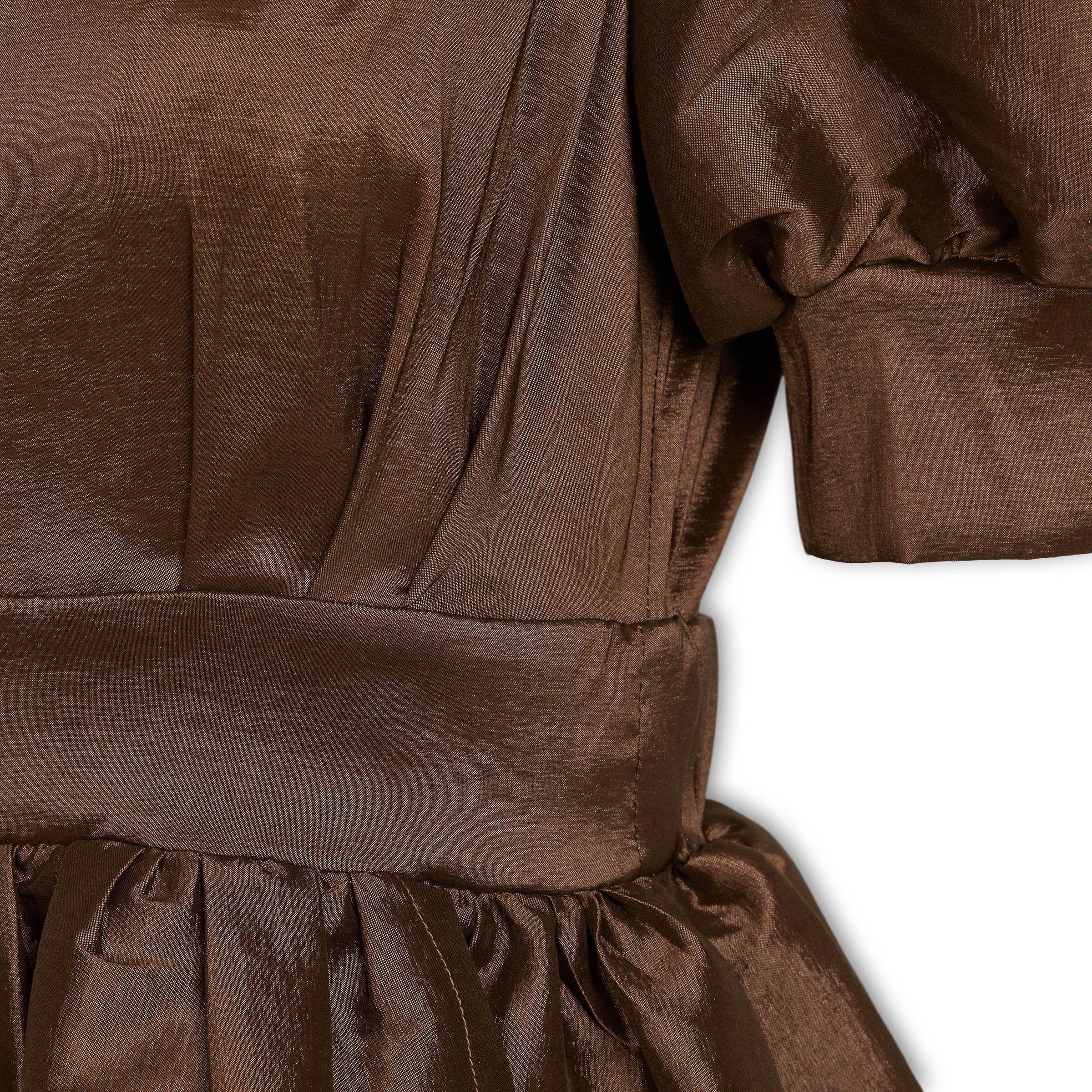 Chocolate Brown Taffeta Maxi Dress (3231315) | X&O Ladies