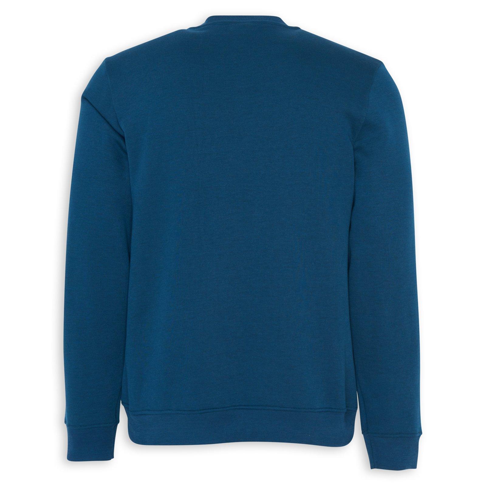 Petrol Poly Fleece Crew Neck Top (3231725) | Identity